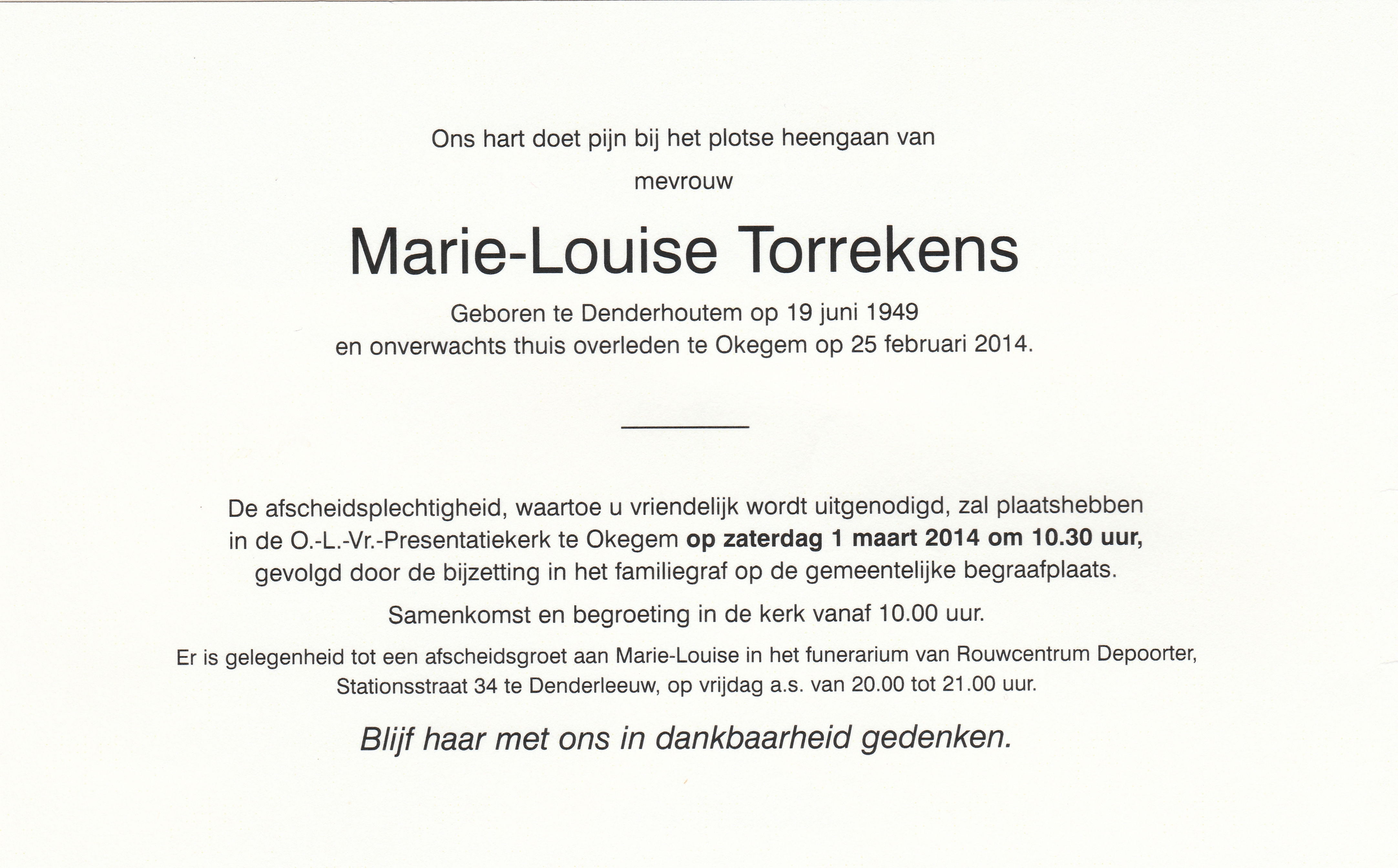 Torrekens Marie-Louise    