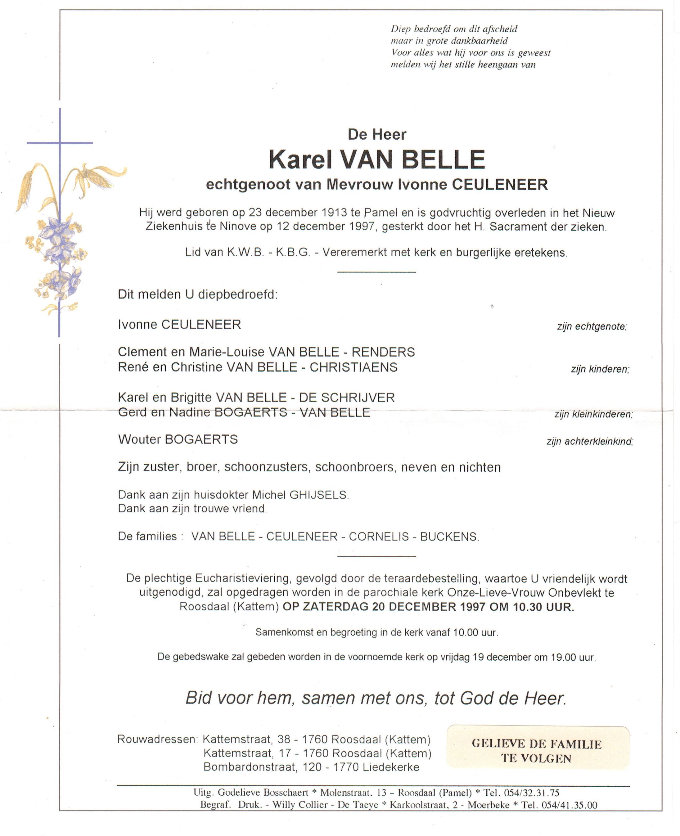 Van Belle Karel 