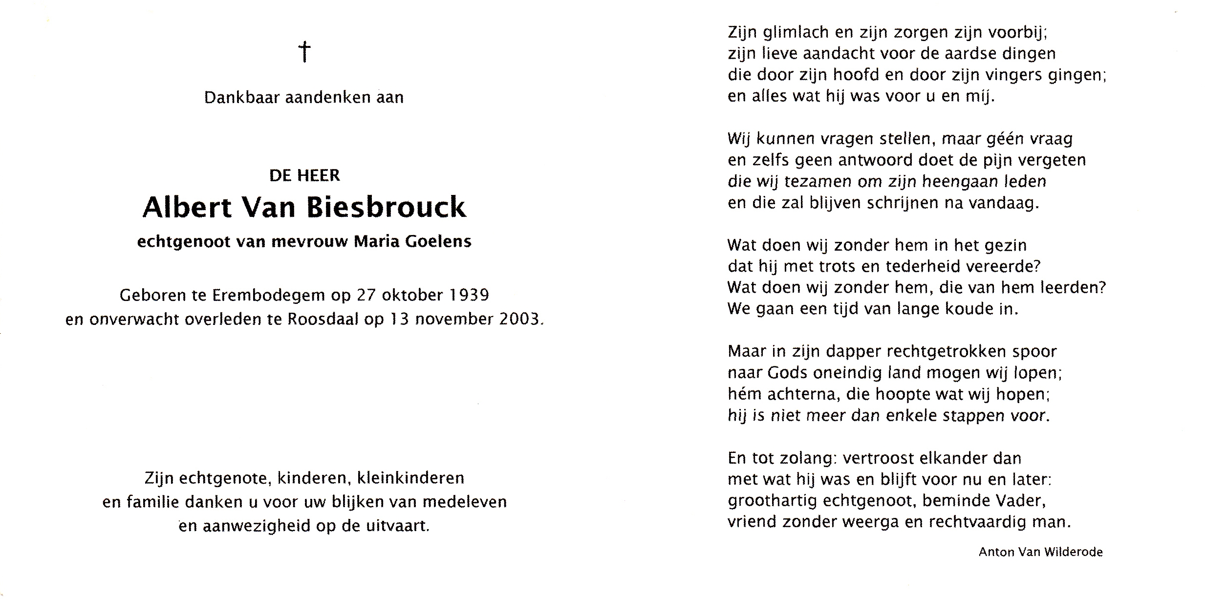 Van Biesbrouck Albert
