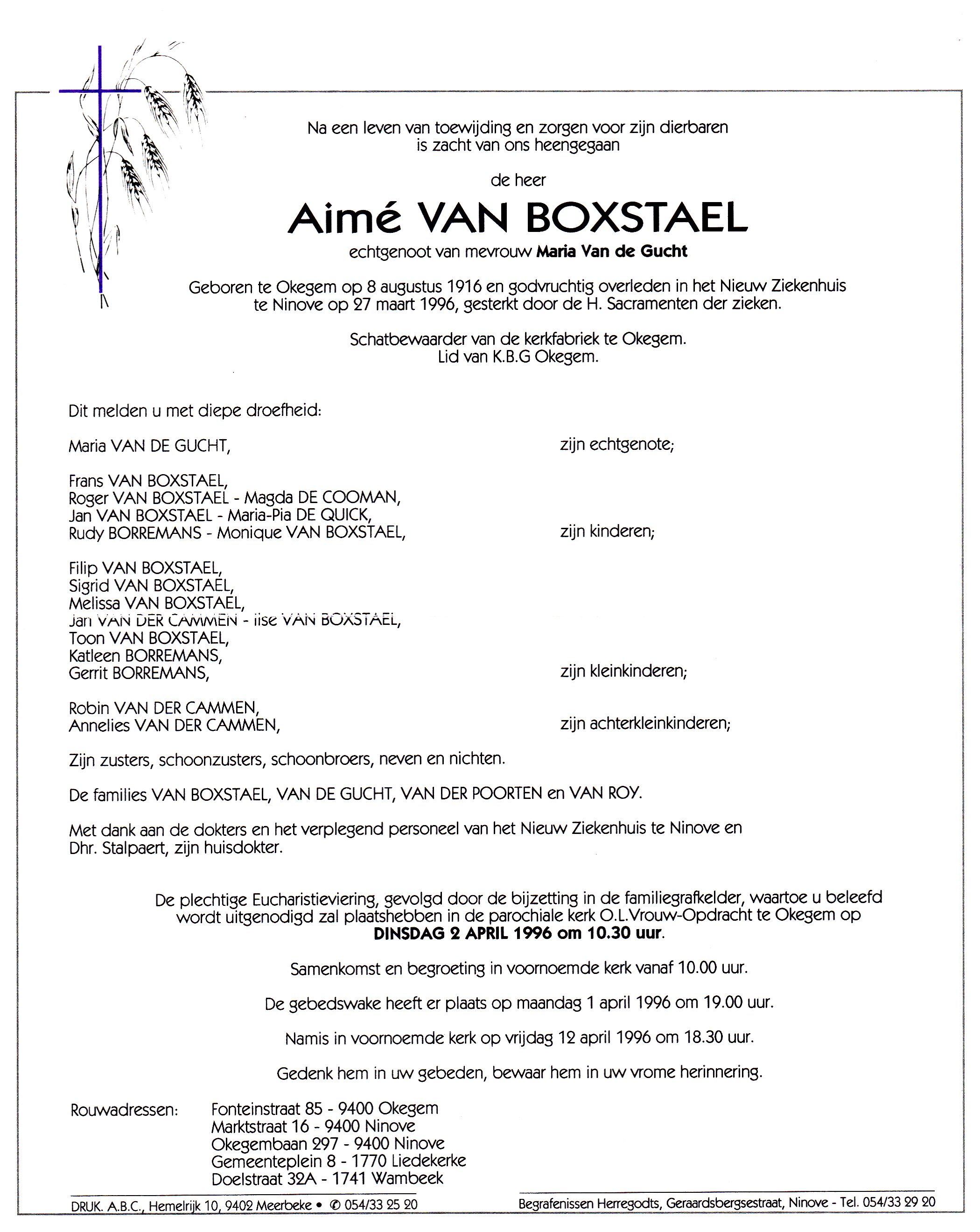 Van Boxstael Aimé  