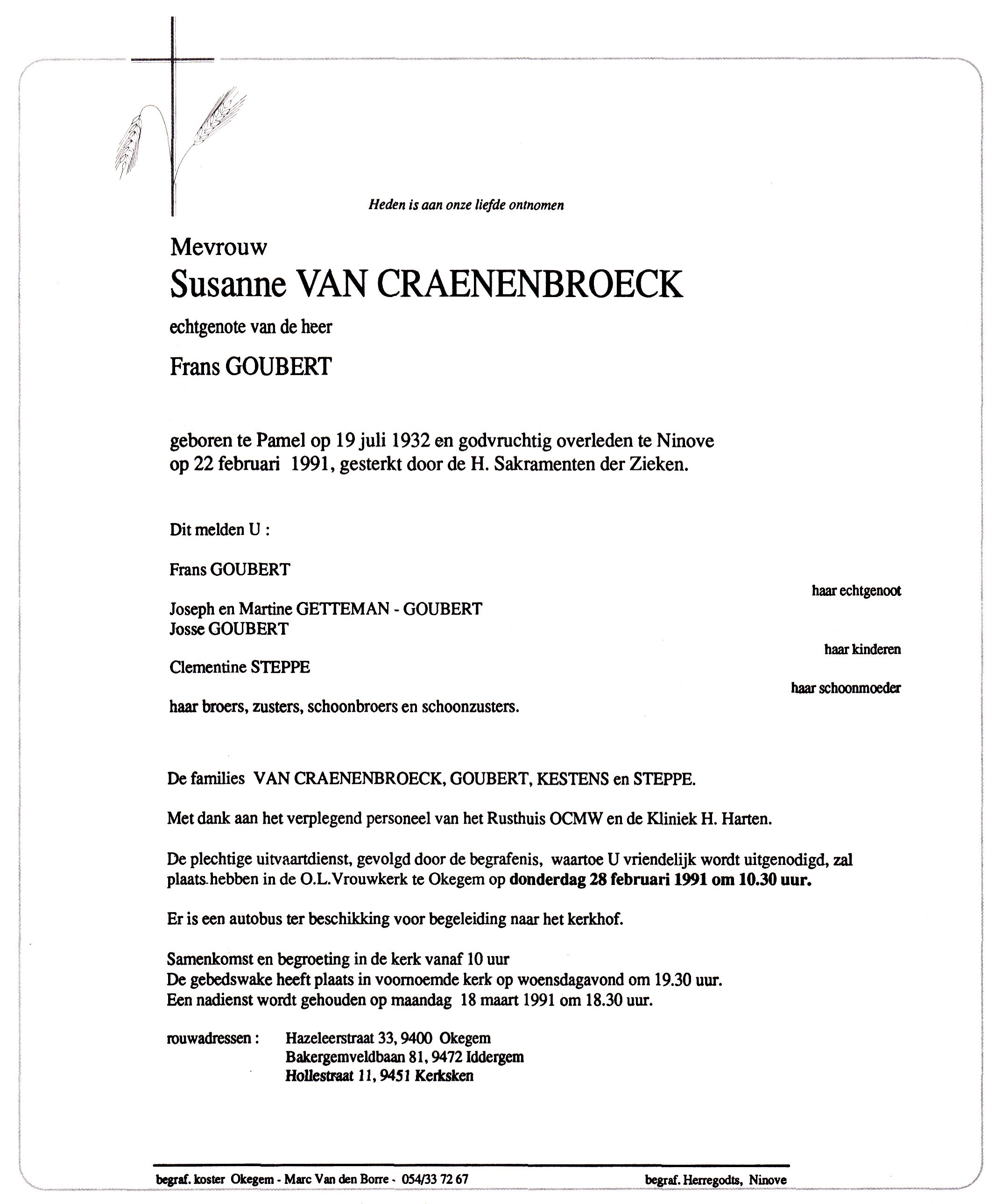 Van Craenenbroeck Susanne    