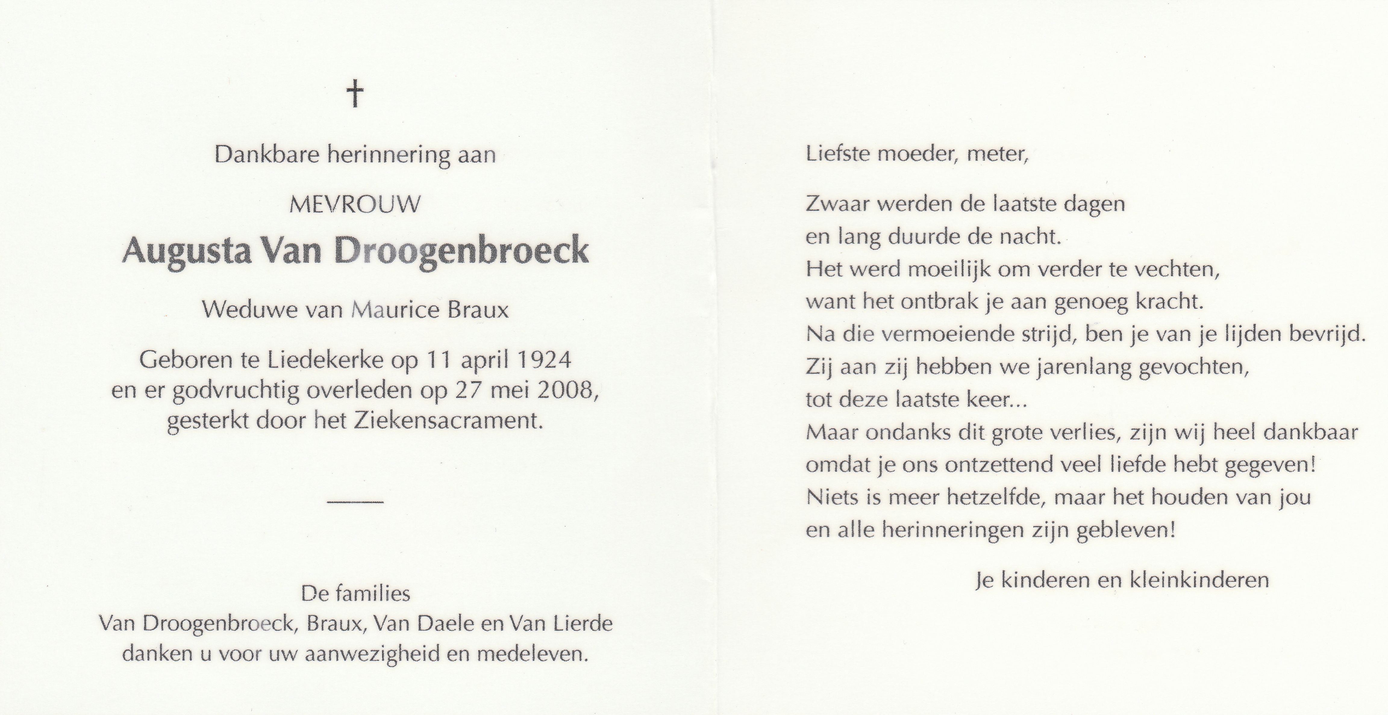 Van Droogenbroeck Augusta