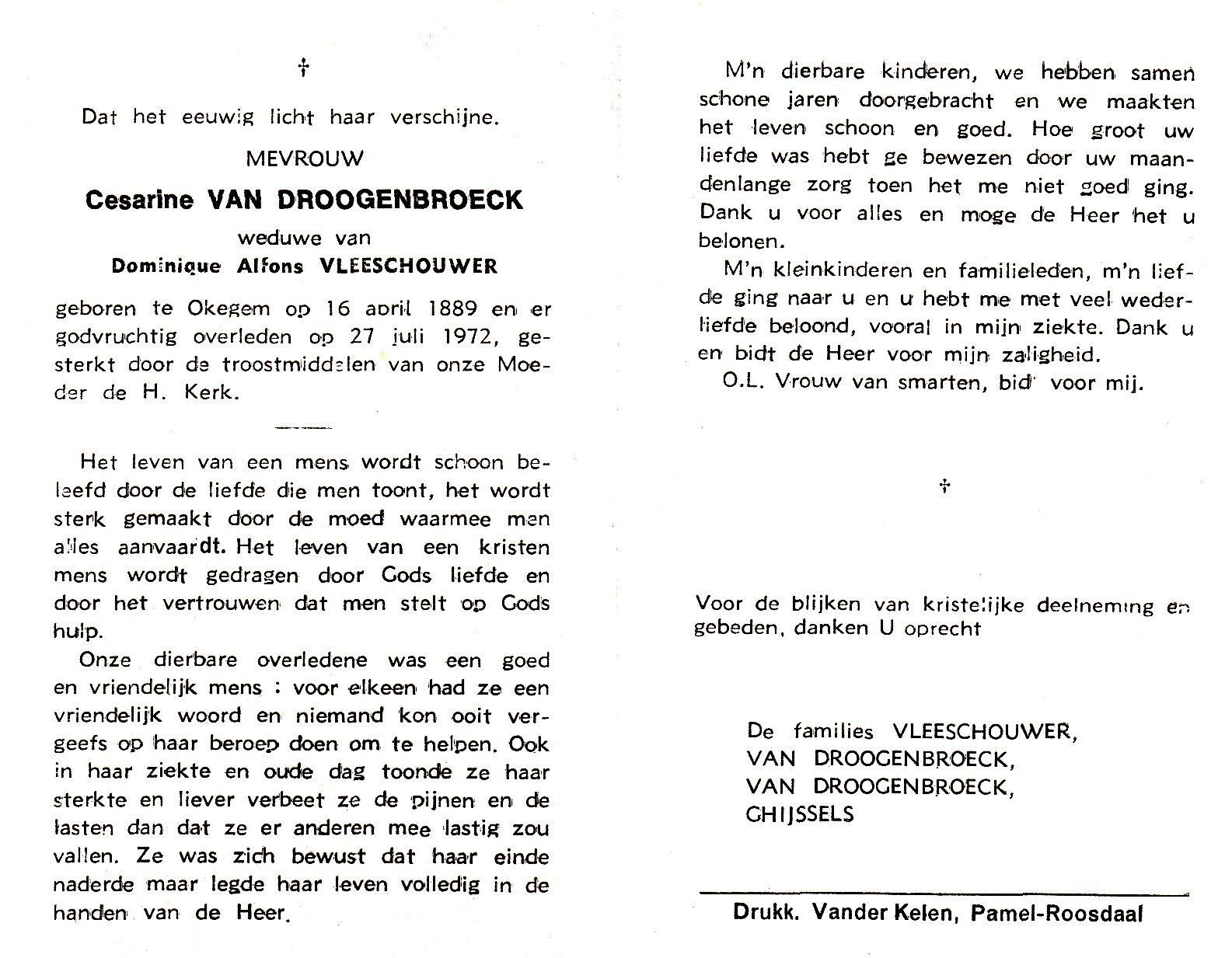 Van Droogenbroeck Cesarine