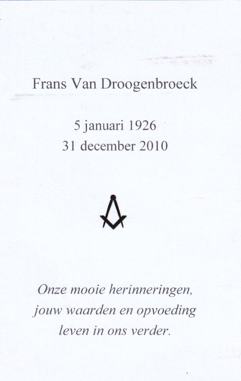 Van Droogenbroeck Frans     