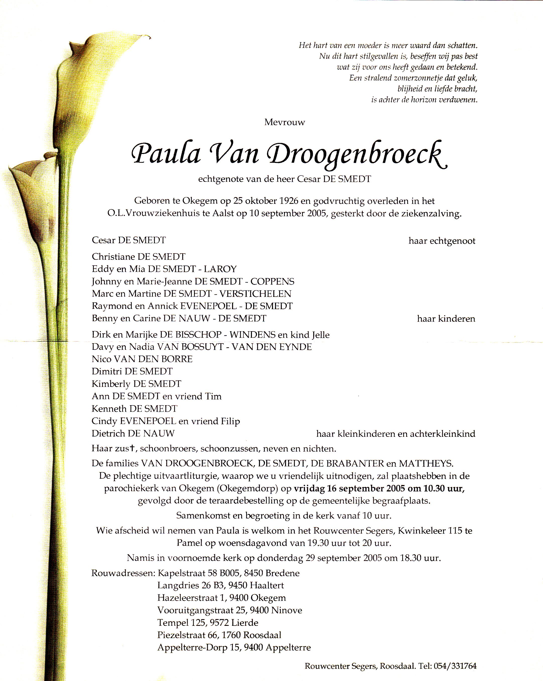 Van Droogenbroeck Paula  