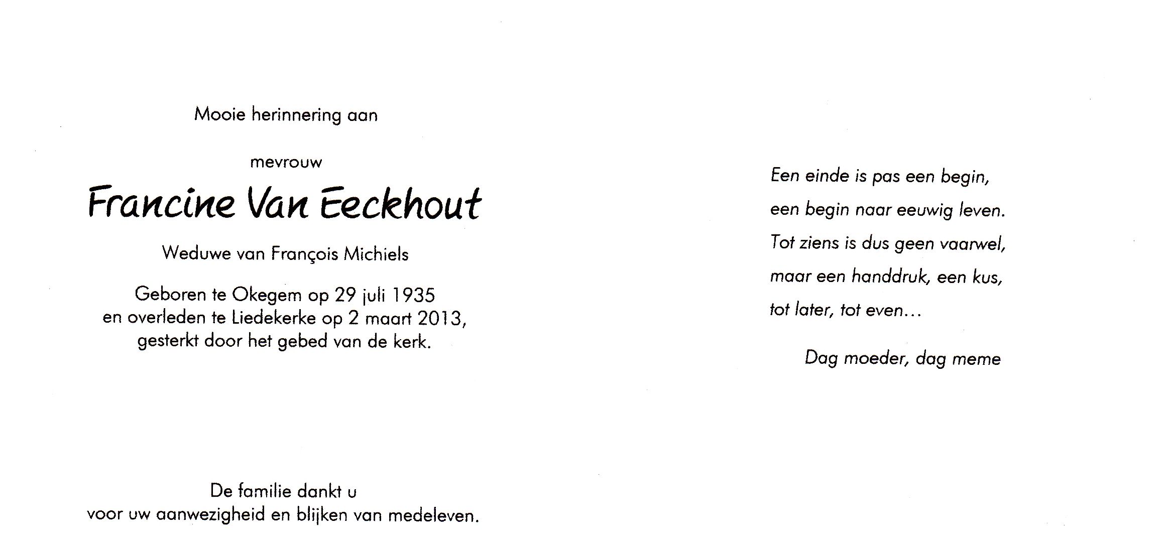 Van Eeckhout Francine