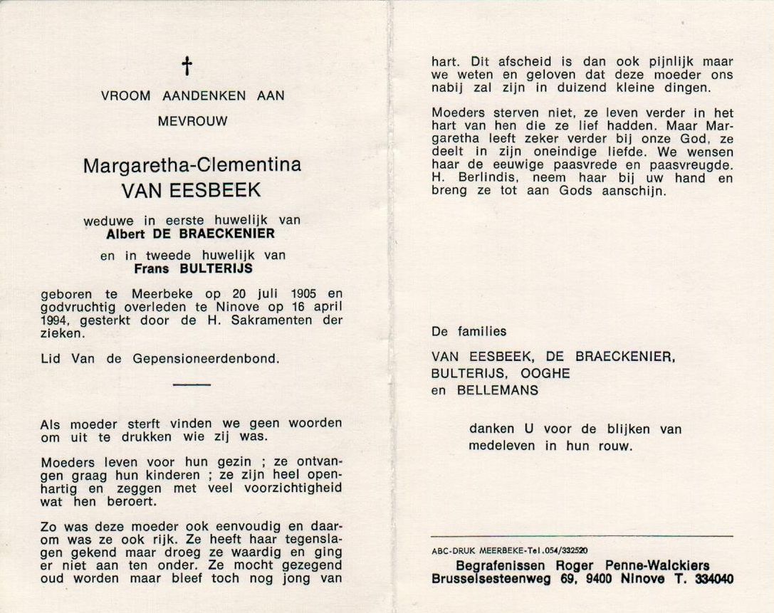 Van Eesbeek Margaretha Clementina