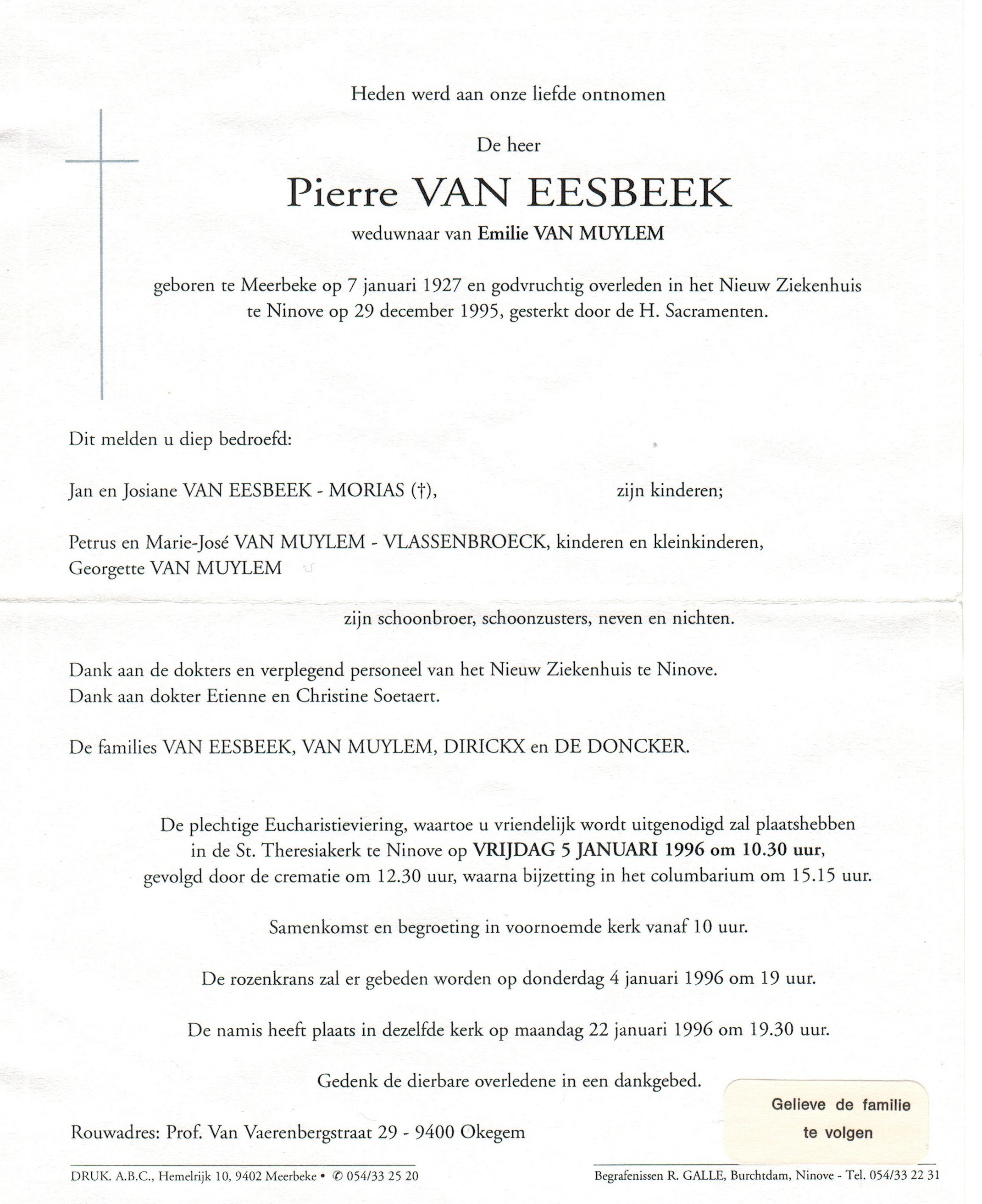 Van Eesbeek Pierre