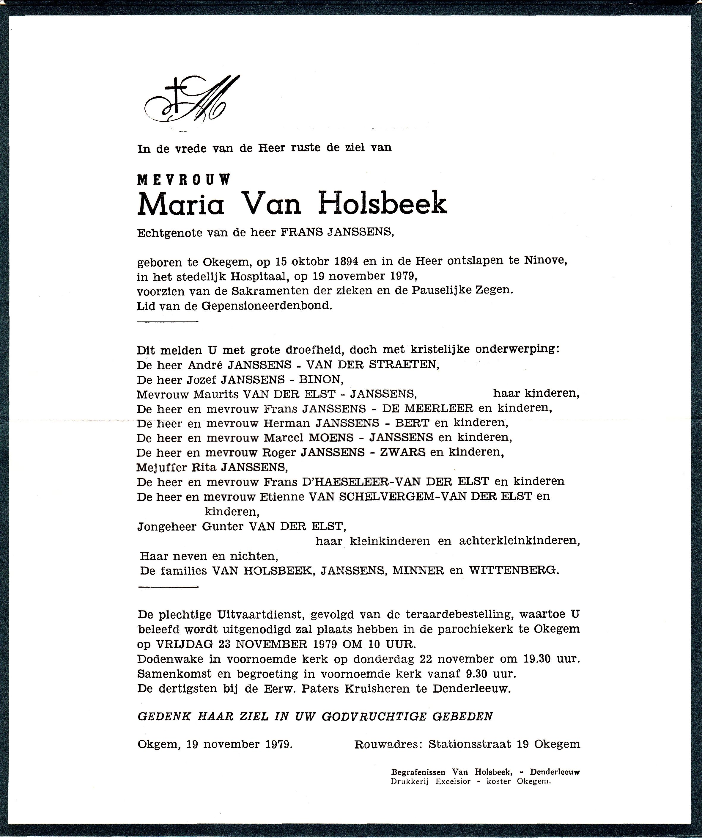 Van Holsbeeck Maria  