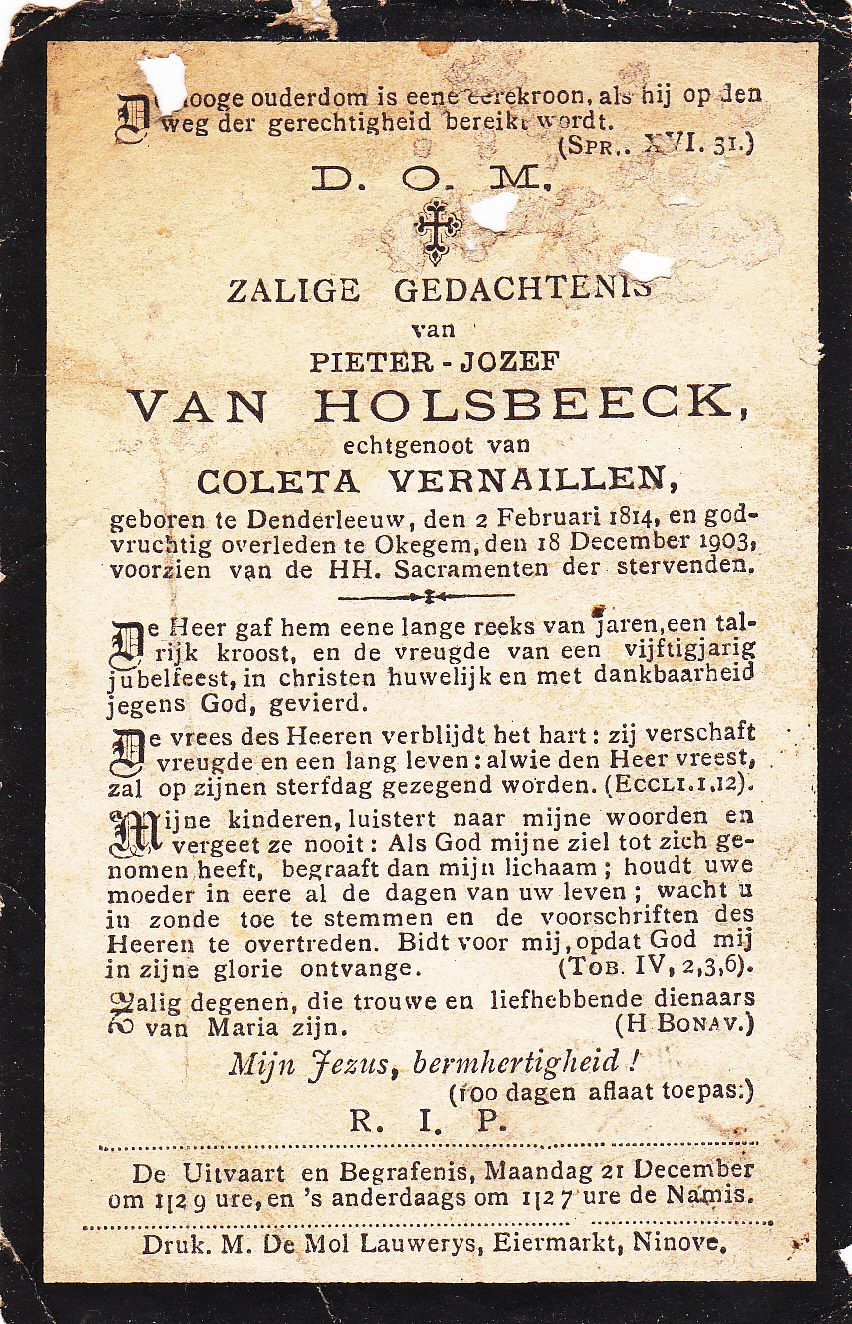 Van Holsbeeck Pieter Jozef