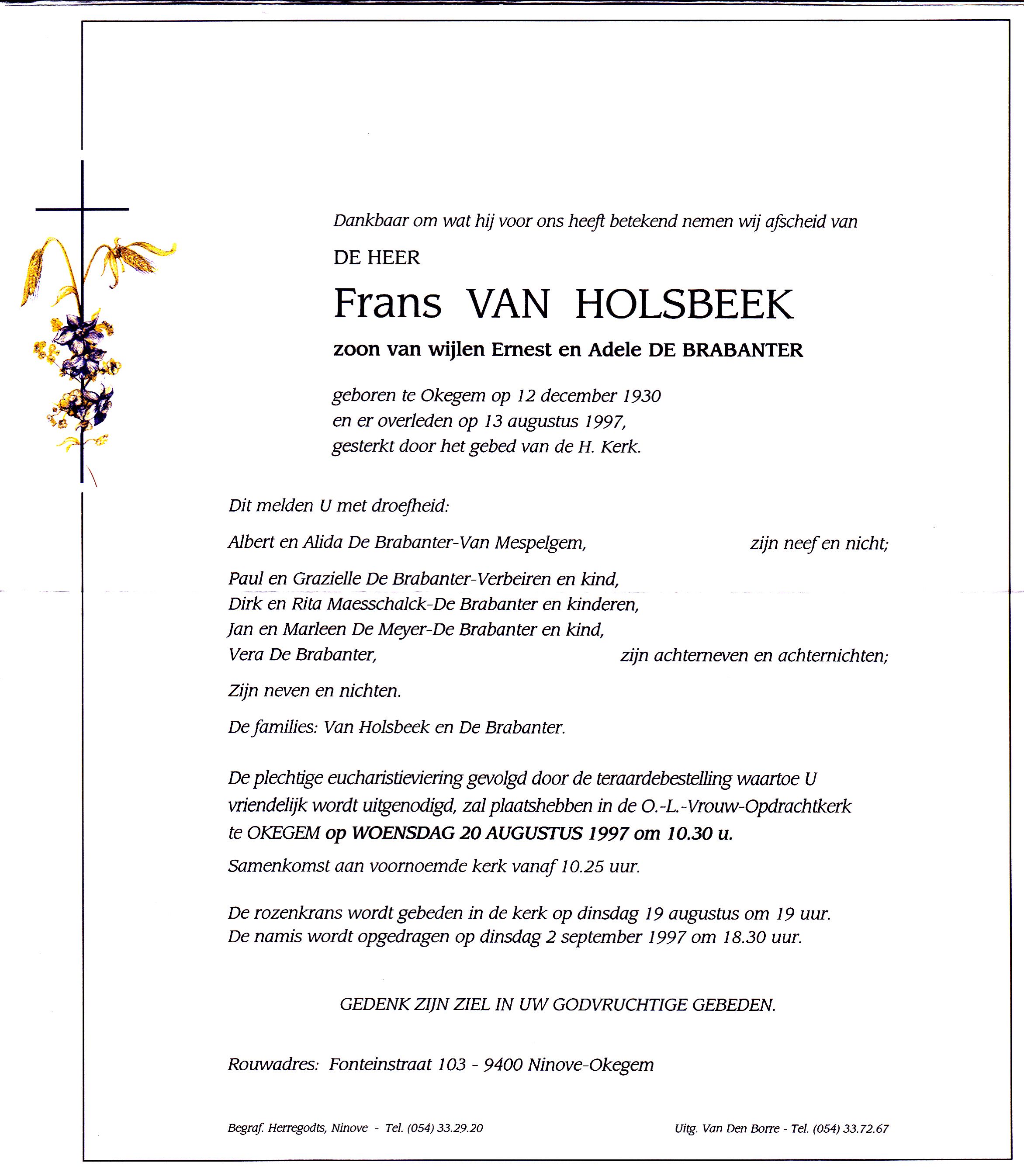 Van Holsbeek Frans      