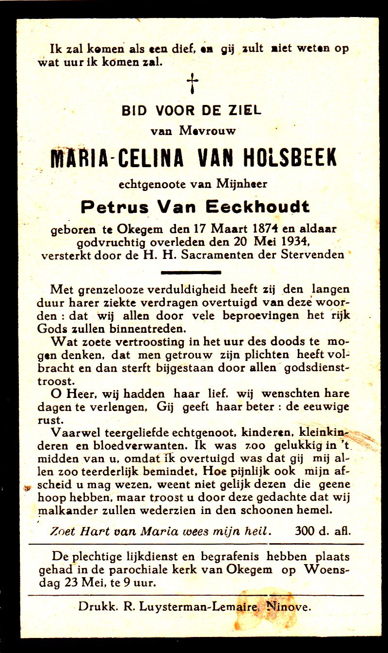 Van Holsbeek Maria Celina 