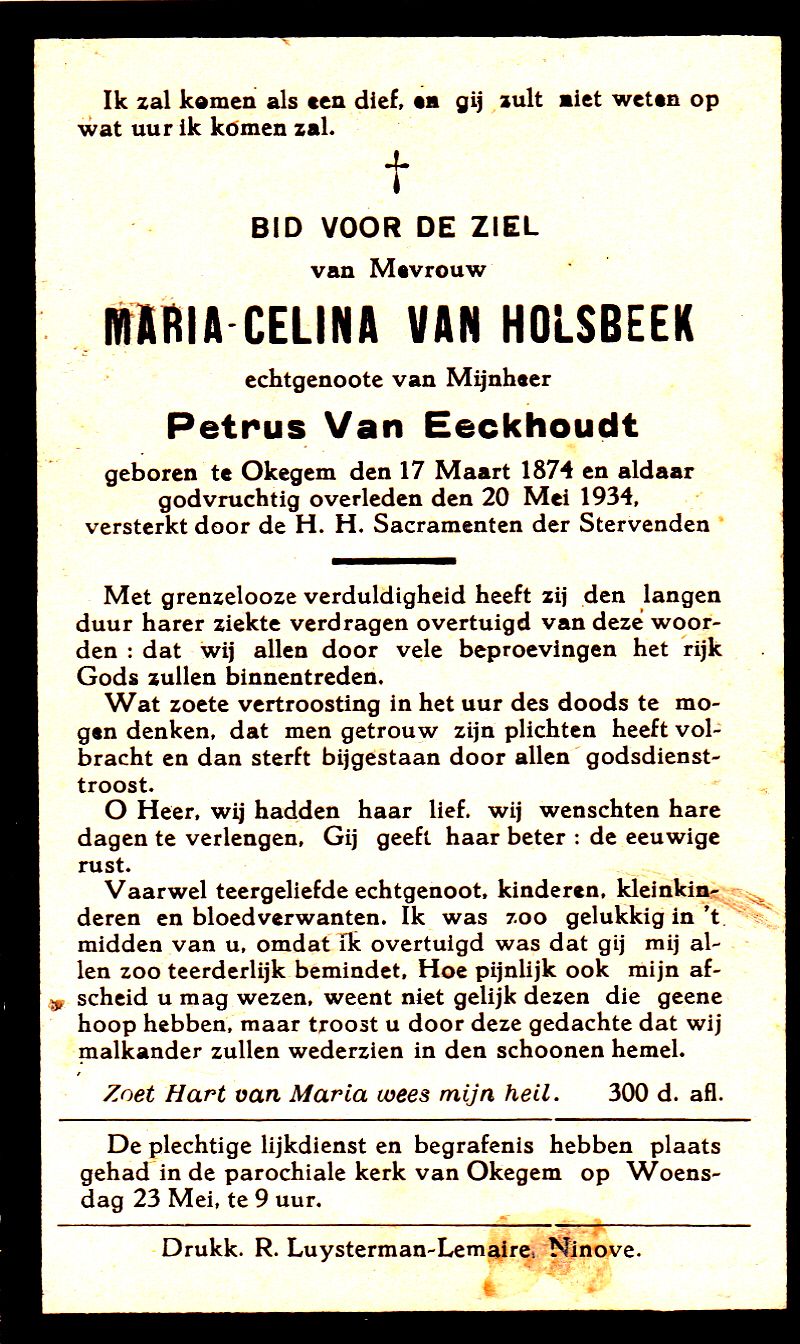 Van Holsbeek Maria Celina 