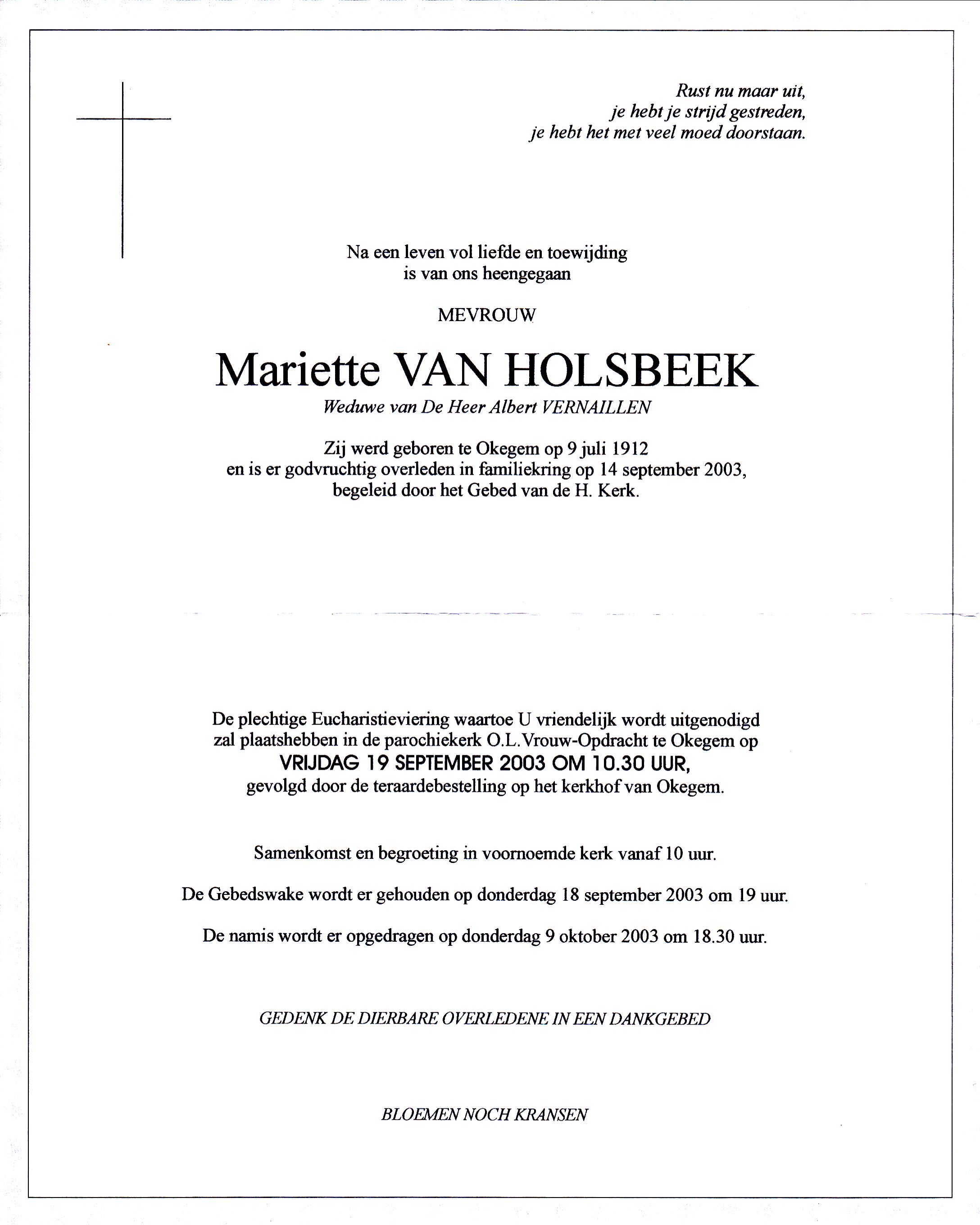 Van Holsbeek Mariette    