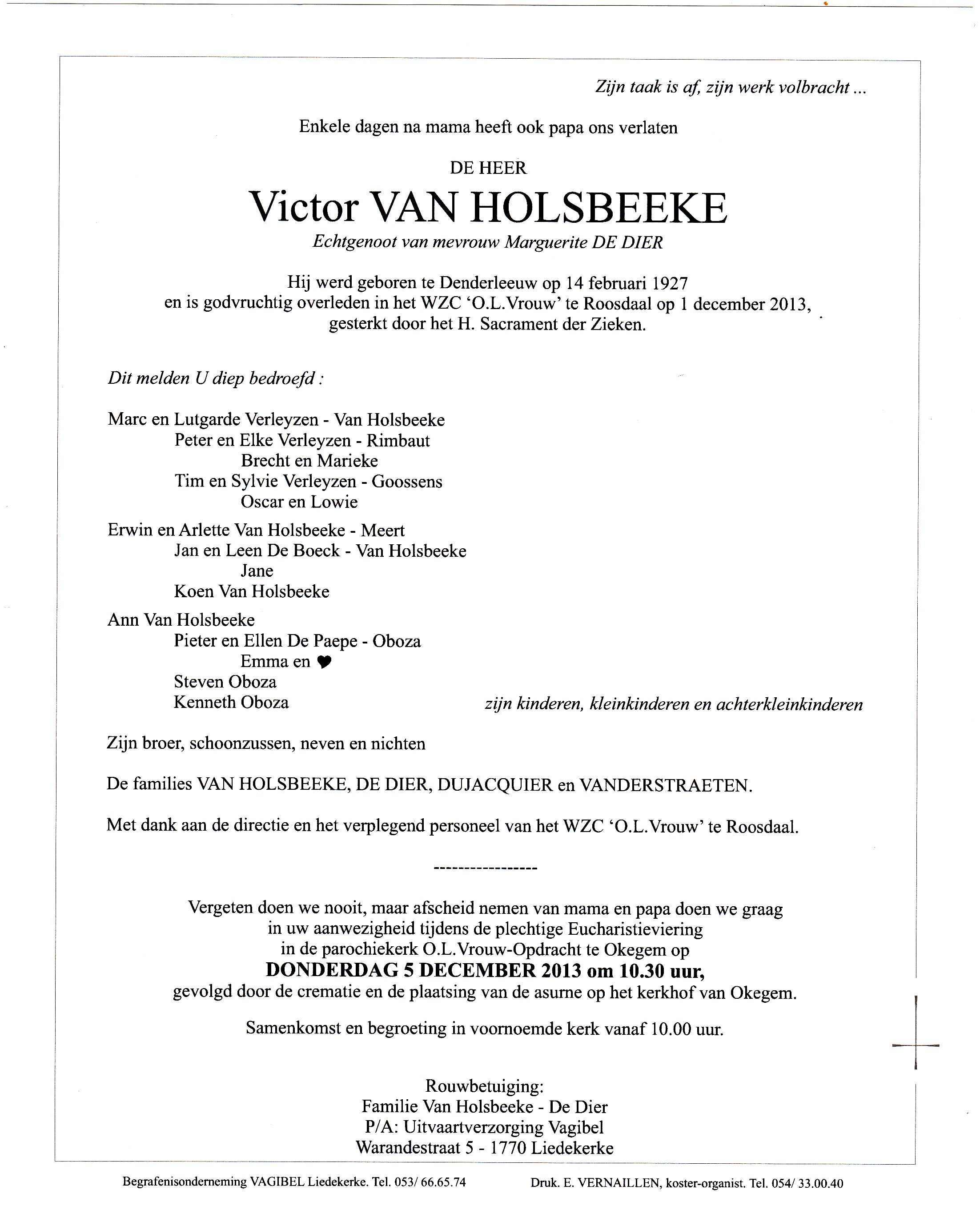 Van Holsbeeke Victor   