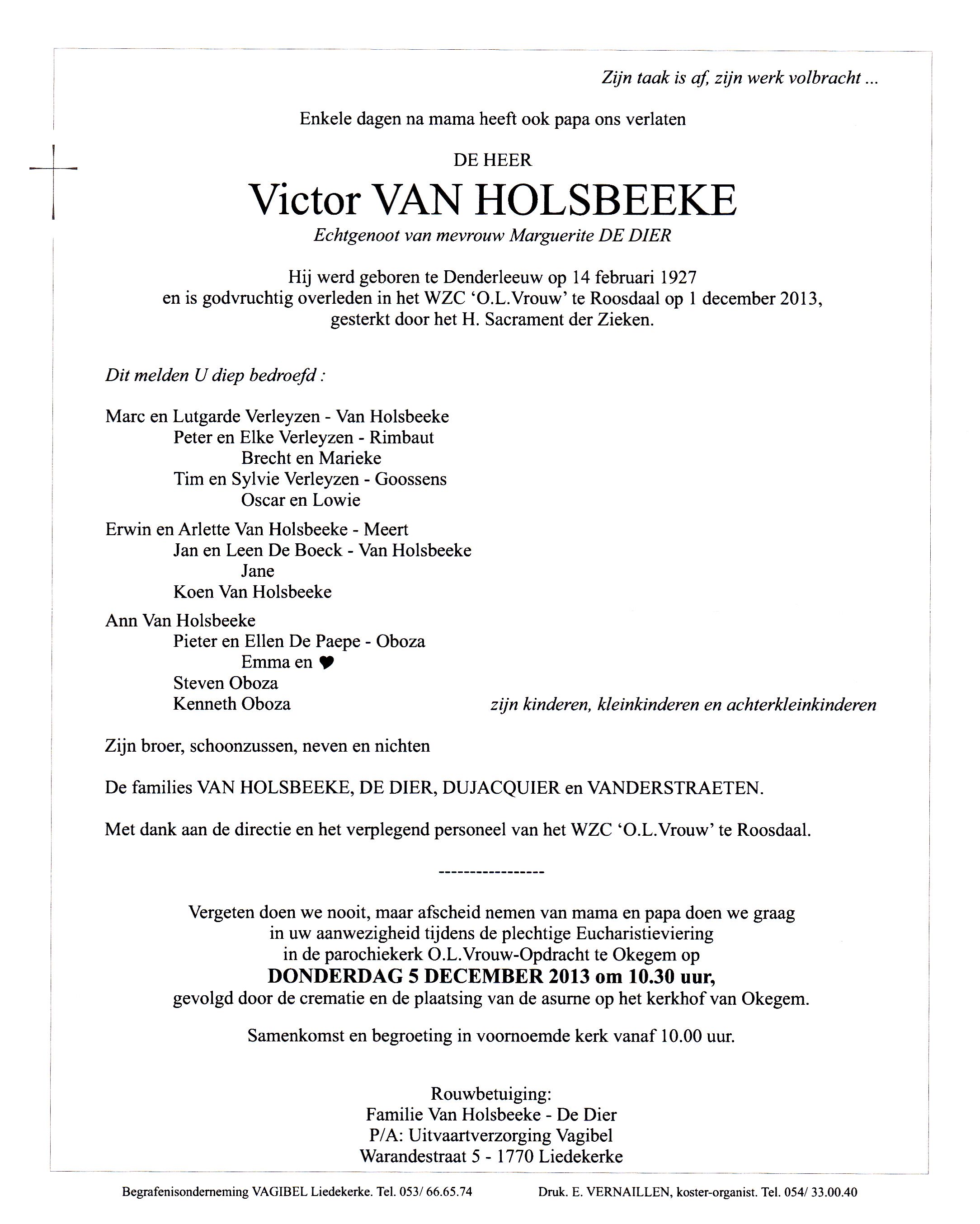 Van Holsbeeke Victor  