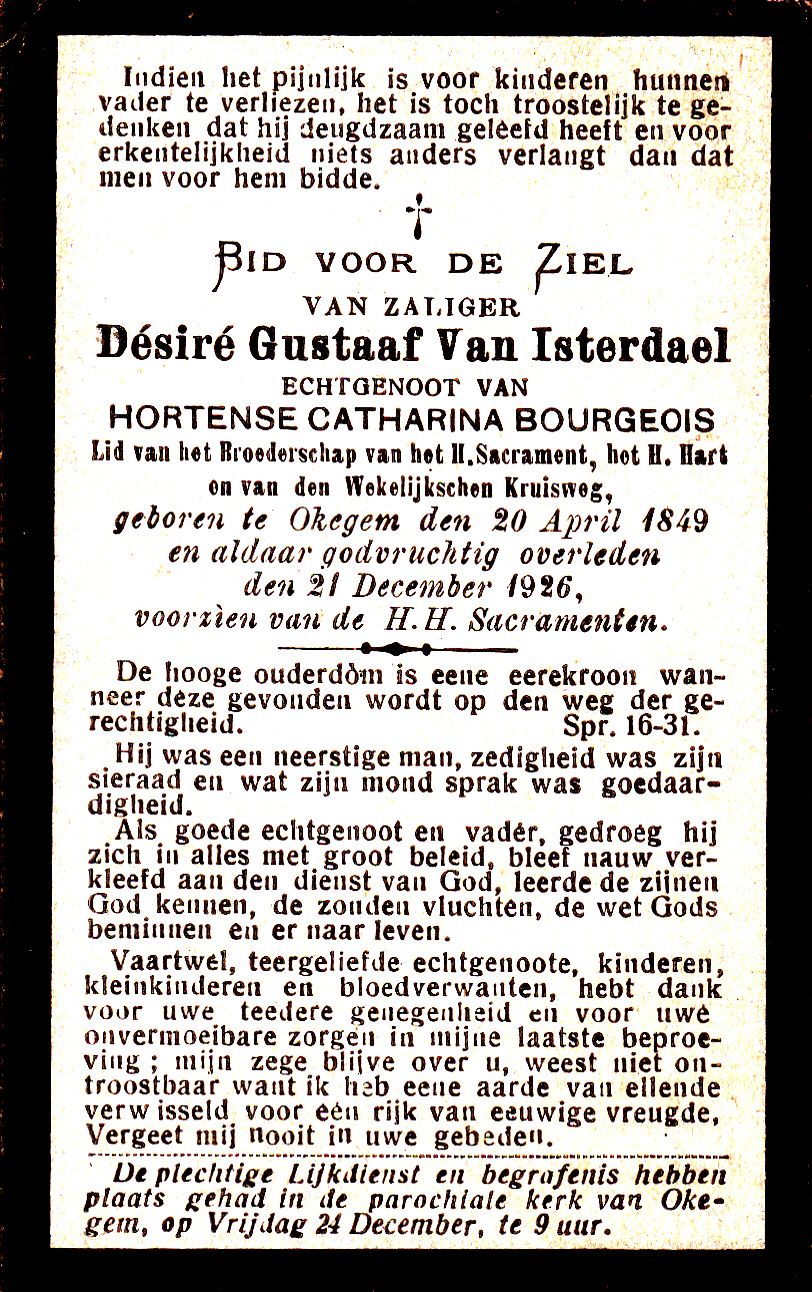 Van Isterdael Désiré Gustaaf