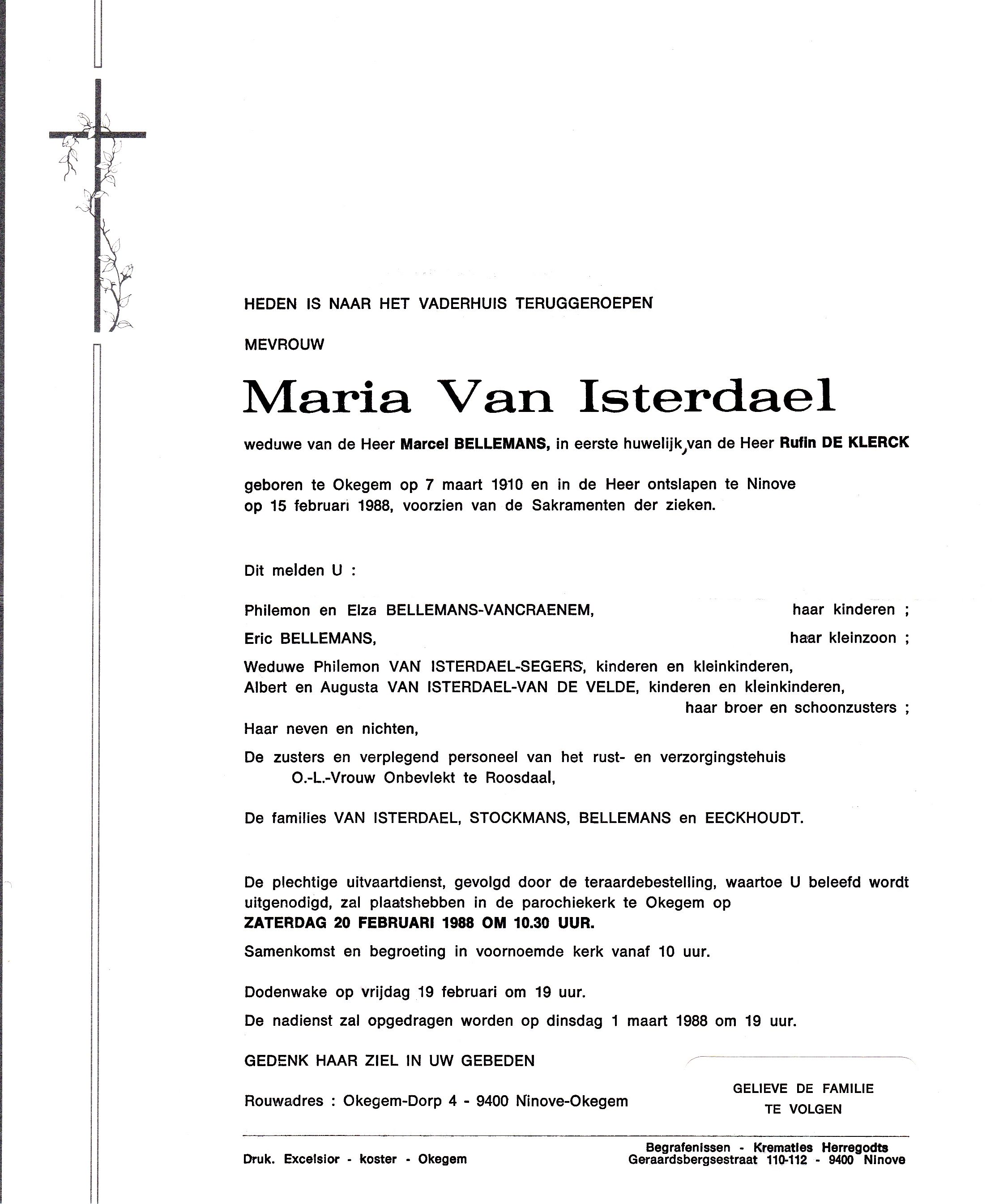 Van Isterdael Maria   