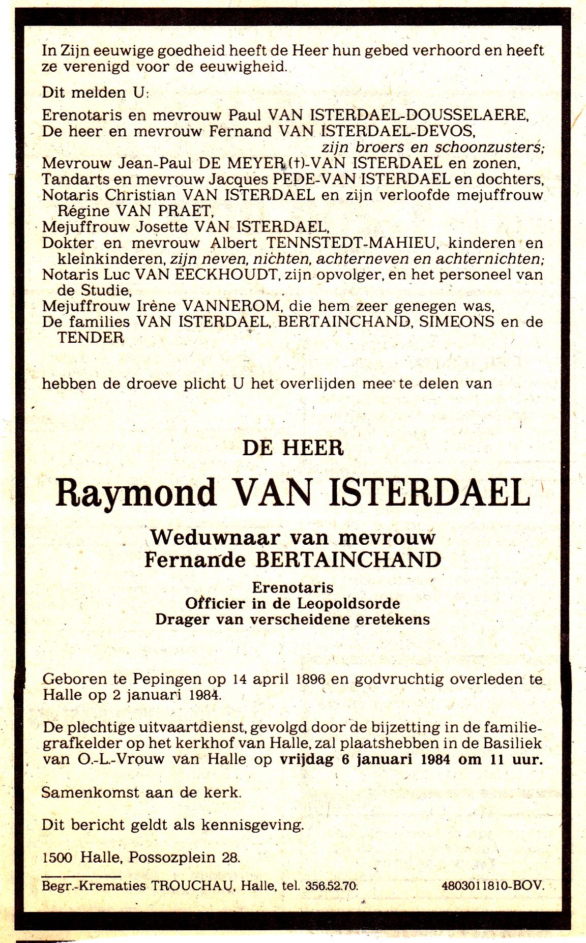 Van Isterdael Raymond     