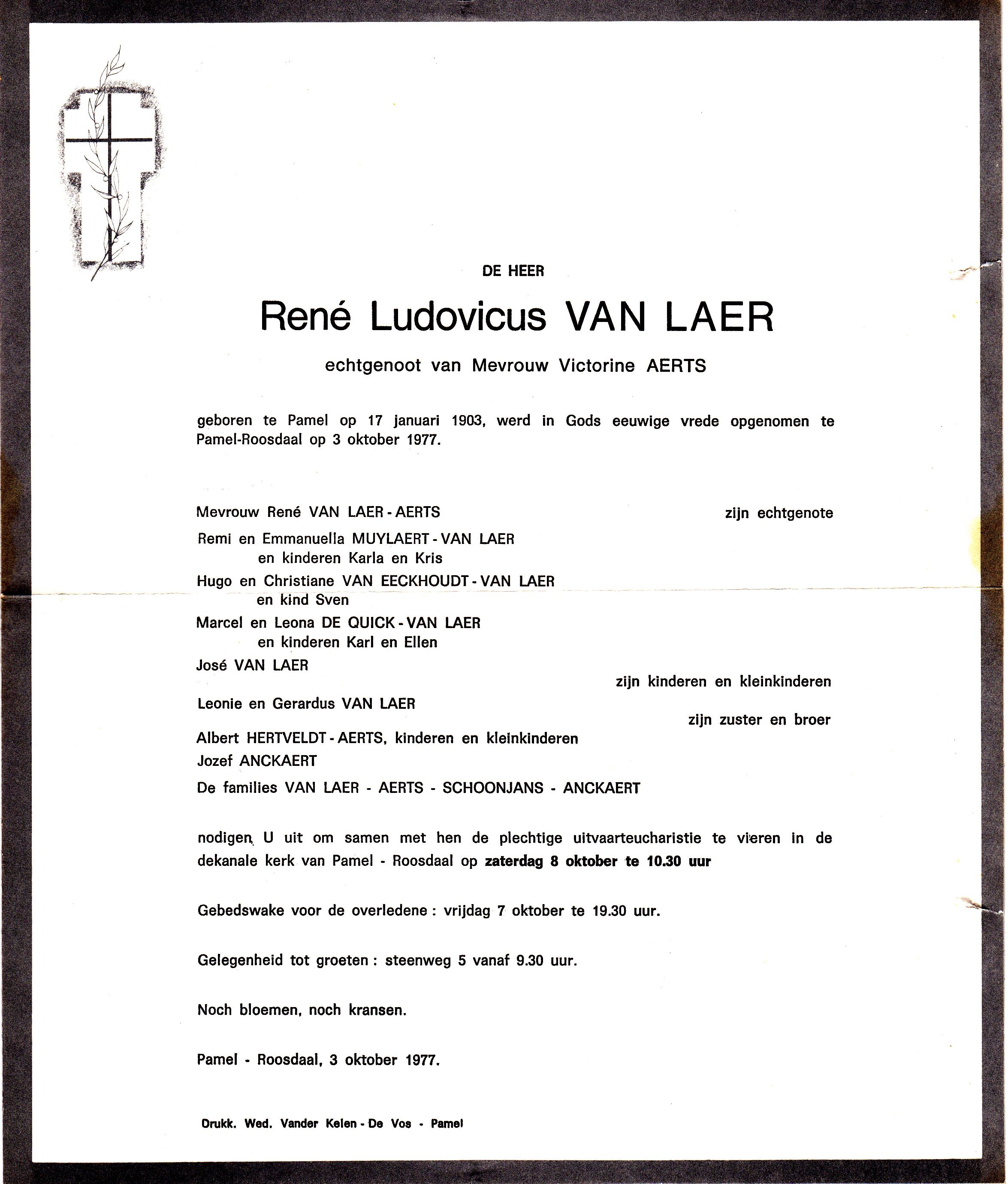 Van Laer René Ludovicus  