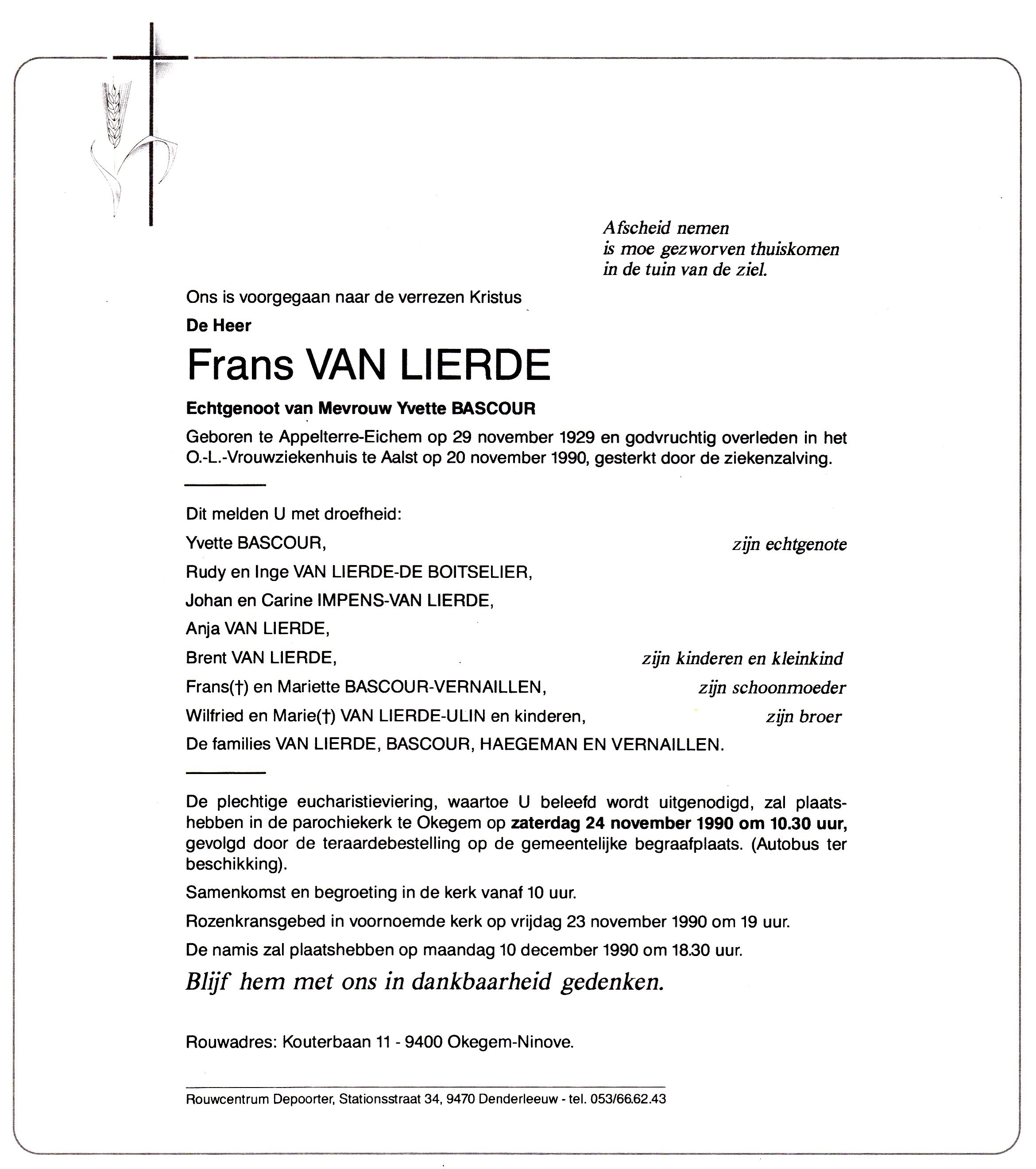 Van Lierde Frans  