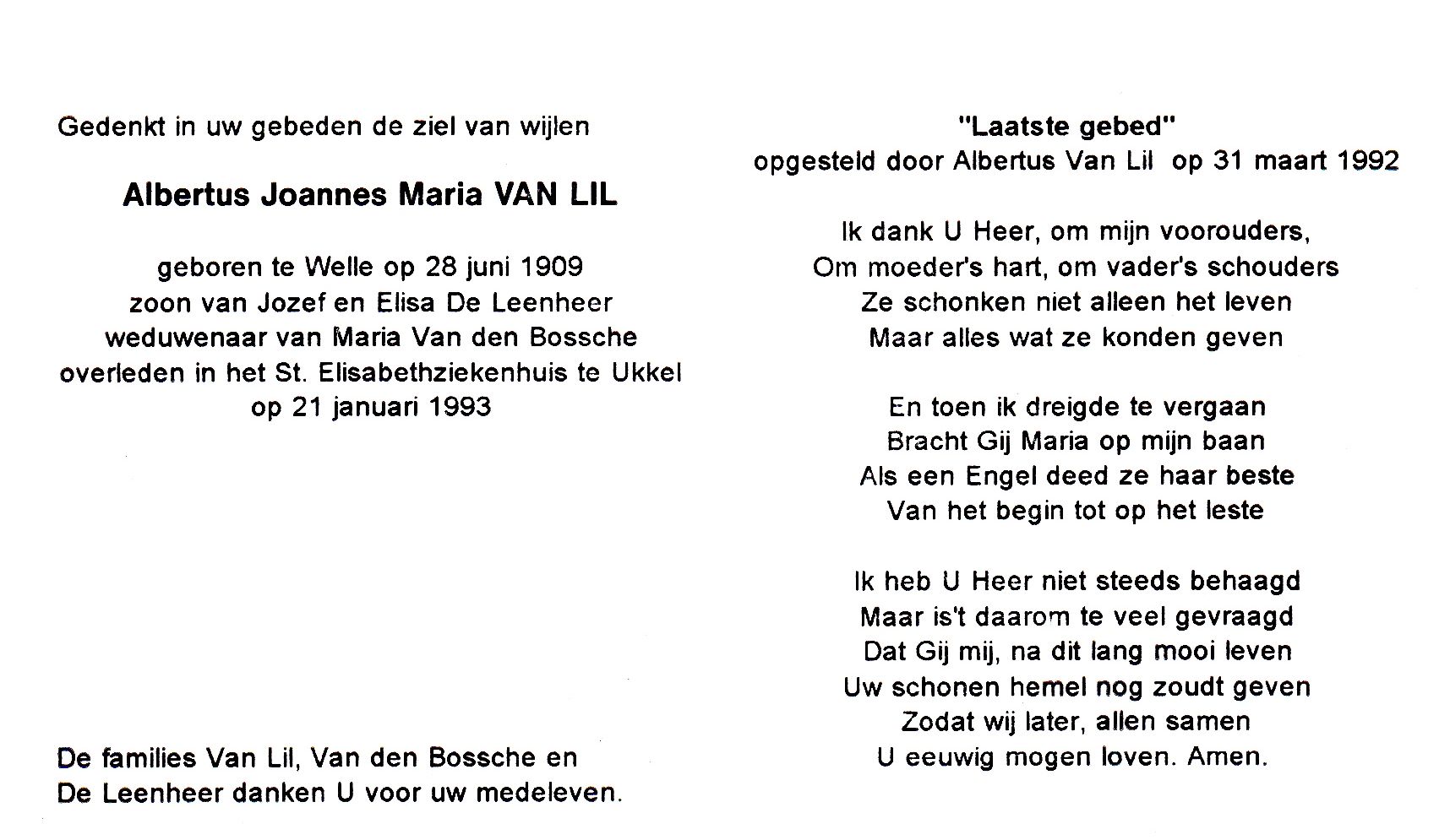 Van Lil Albertus Joannes Maria