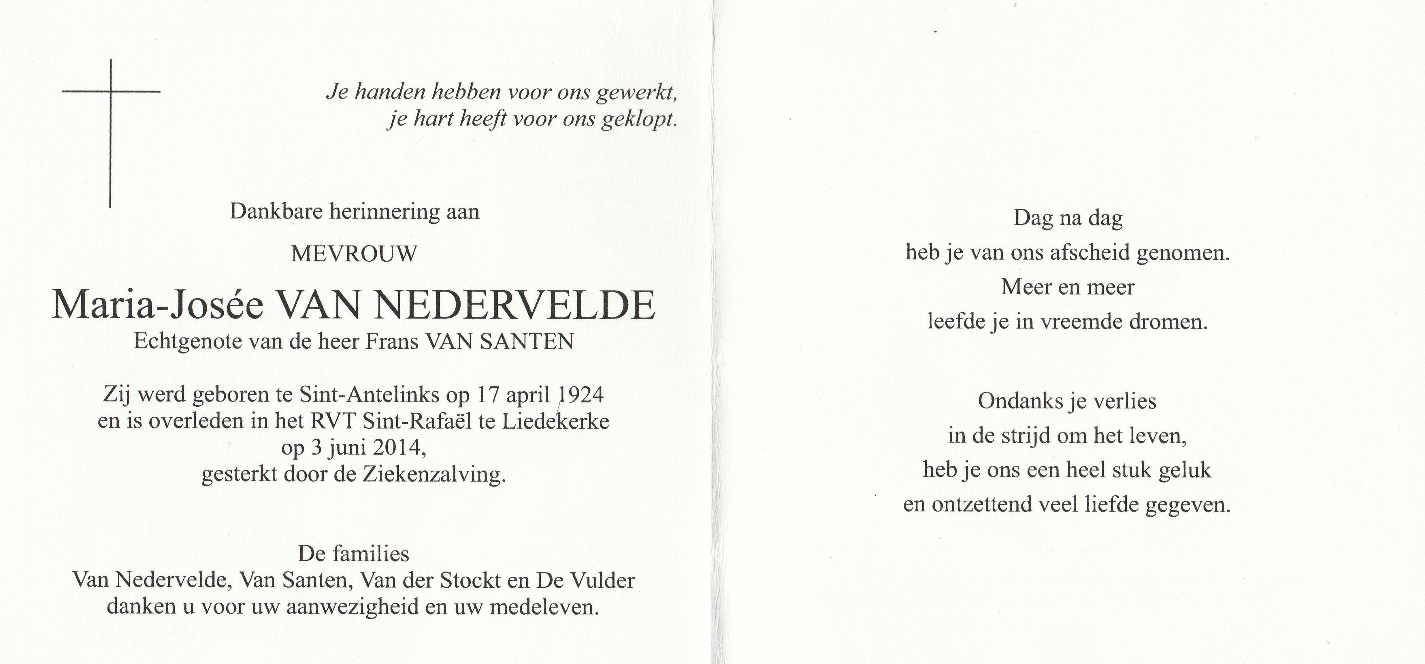 Van Nedervelde Maria Josée
