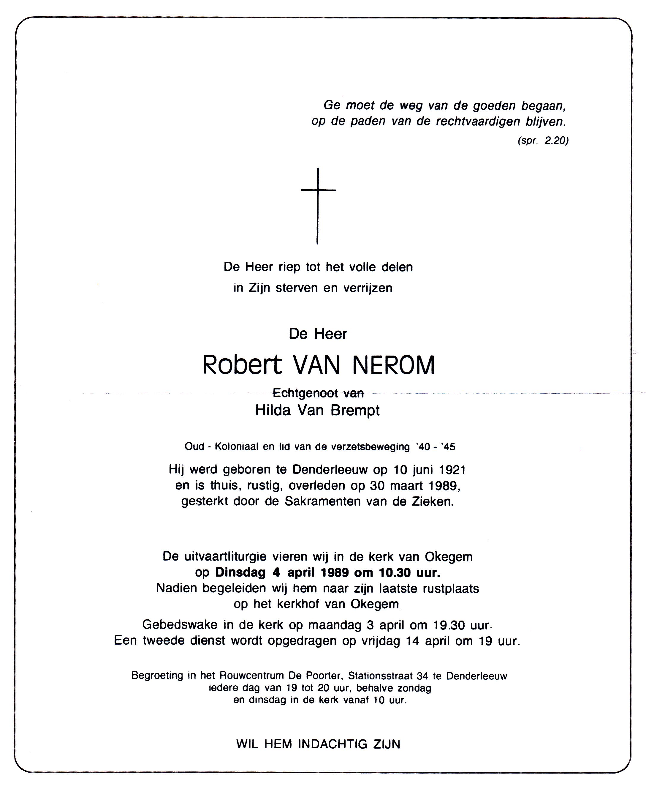 Van Nerom Robert  