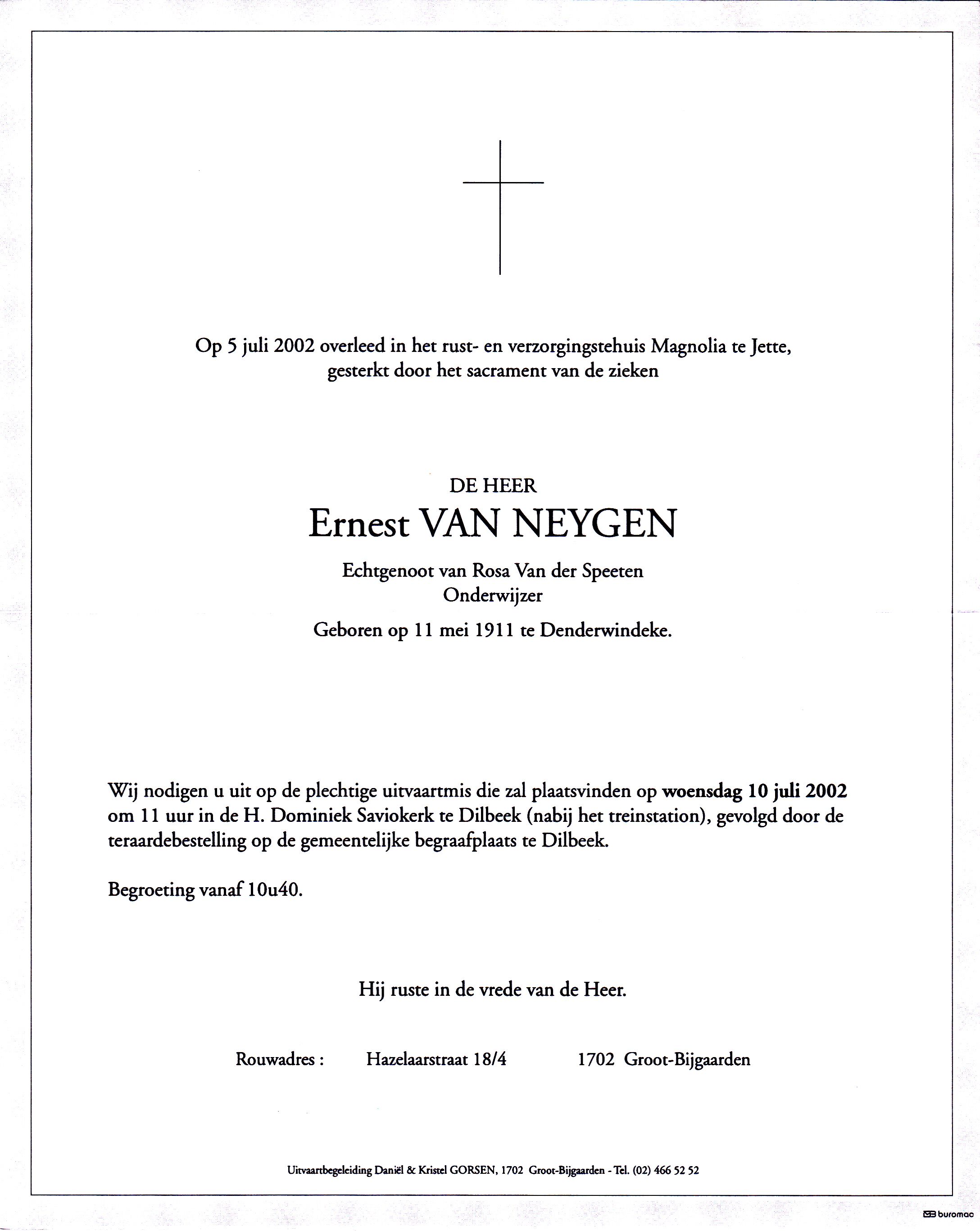 Van Neygem Ernest   