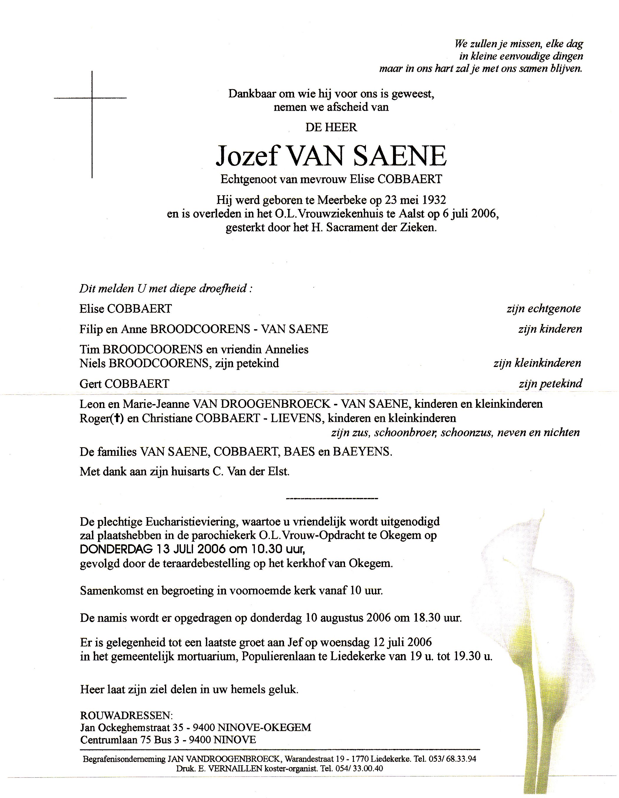 Van Saene Jozef  