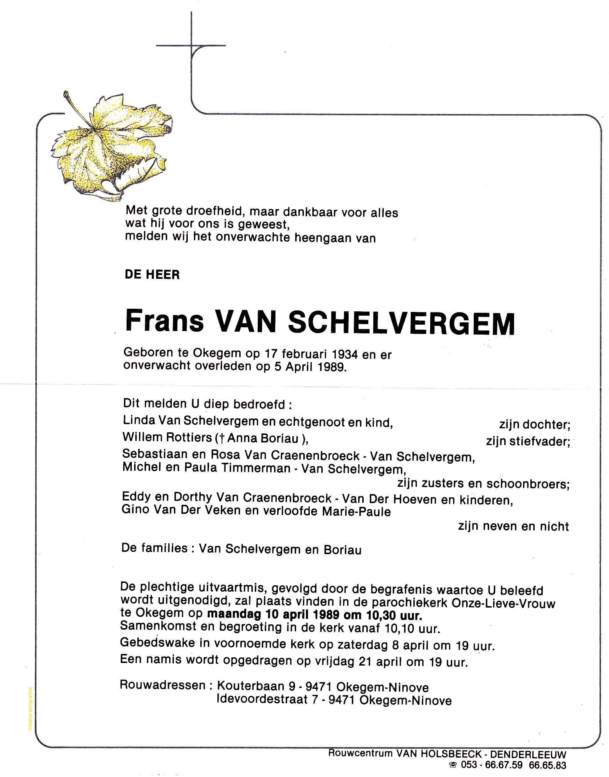 Van Schelvergem Frans  