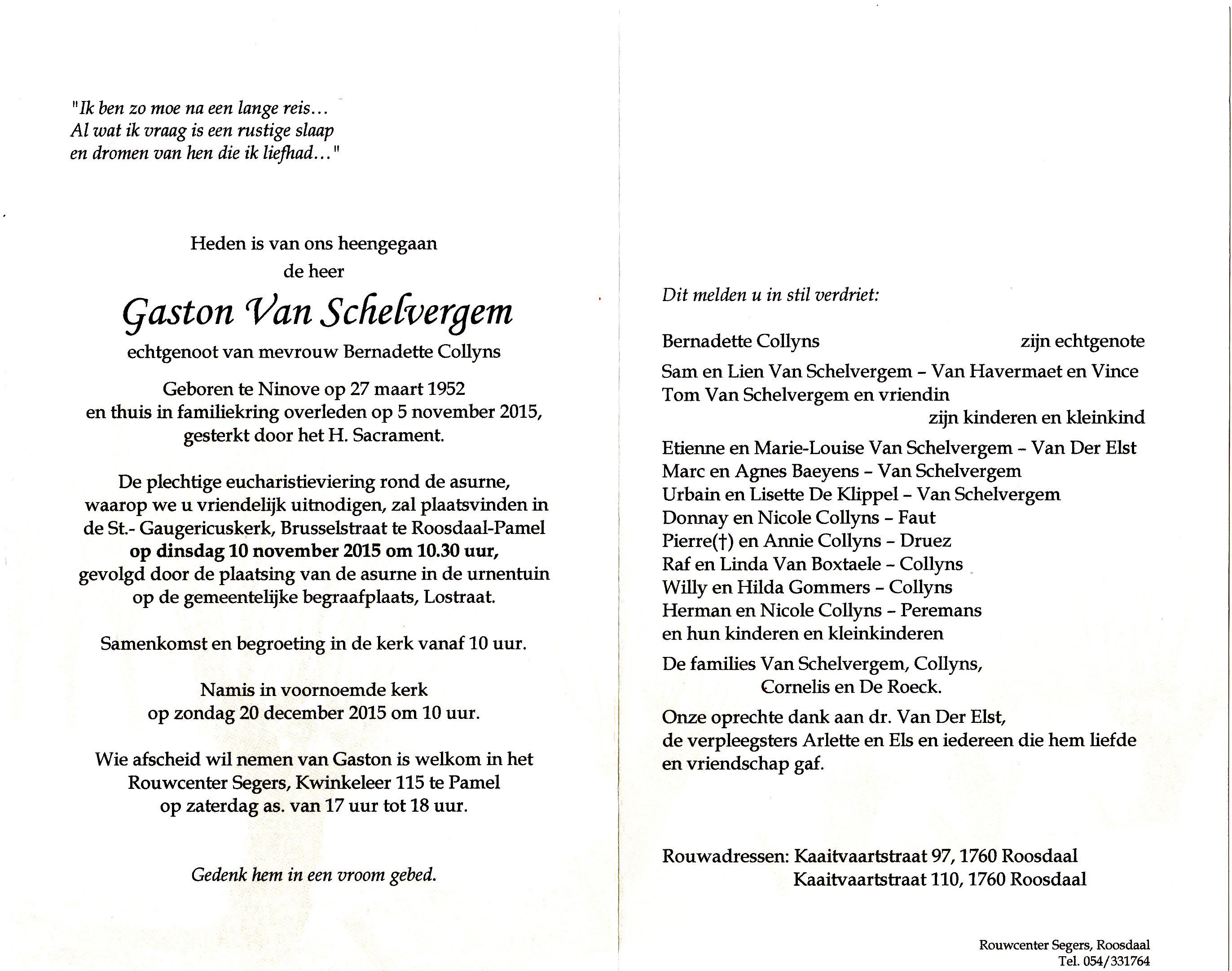 Van Schelvergem Gaston  