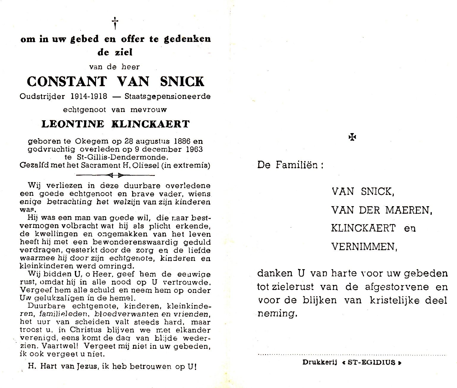 Van Snick Constant