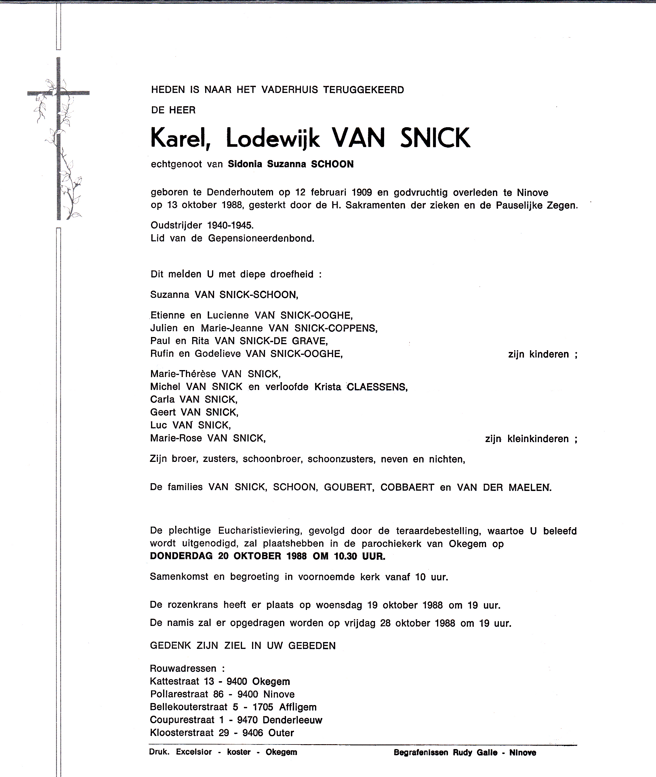 Van Snick Karel Lodewijk  