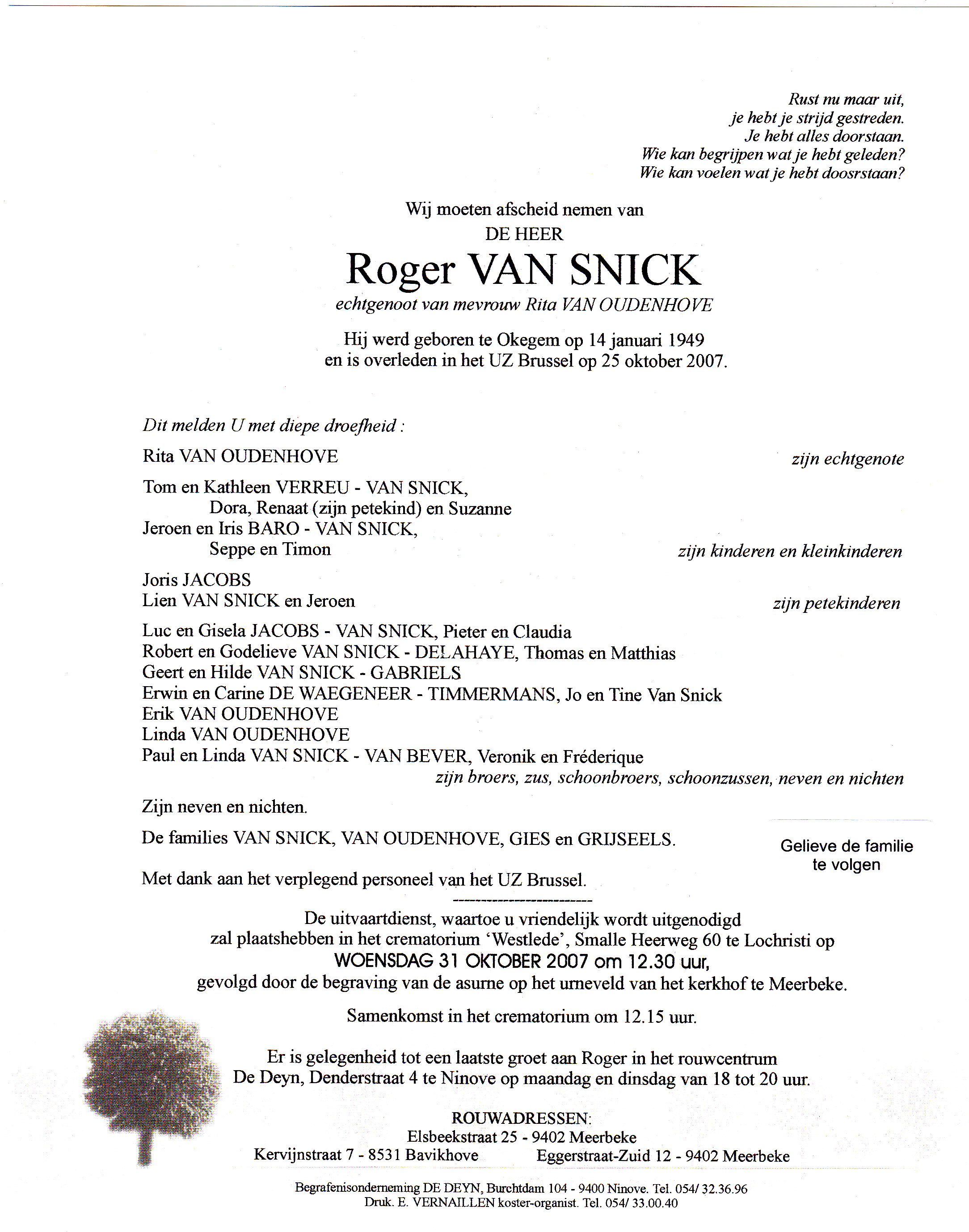 Van Snick Roger  