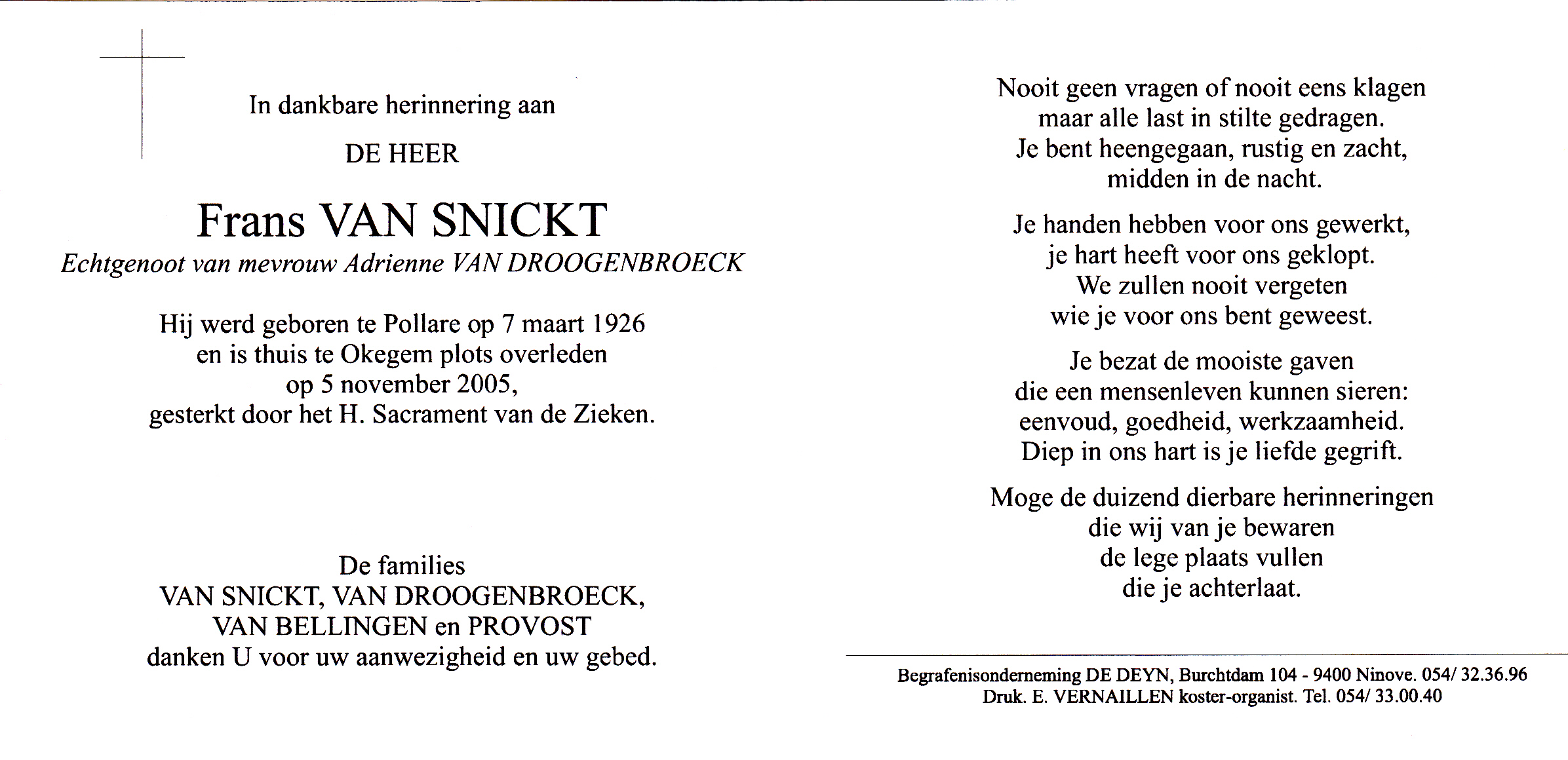 Van Snickt Frans