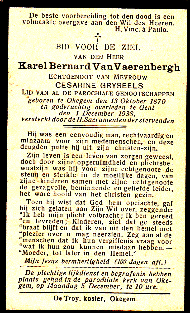 Van Vaerenbergh Karel Bernard