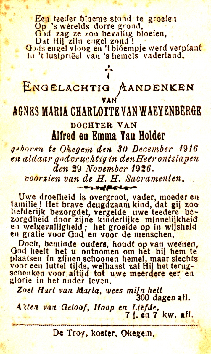 Van Waeyenberge Agnes Maria