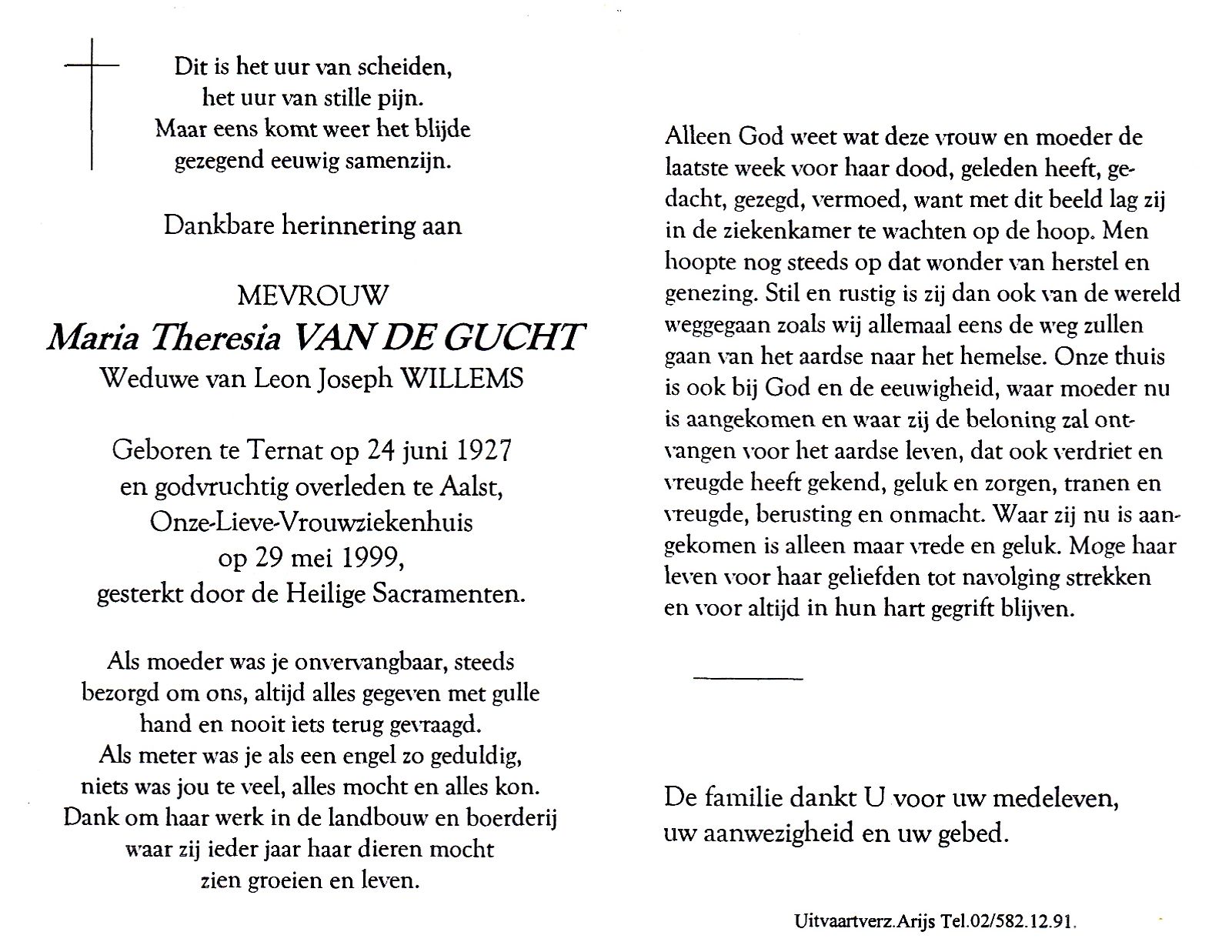 Van de Gucht Maria Theresia