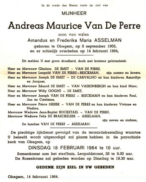 Van de Perre Andreas Maurice   