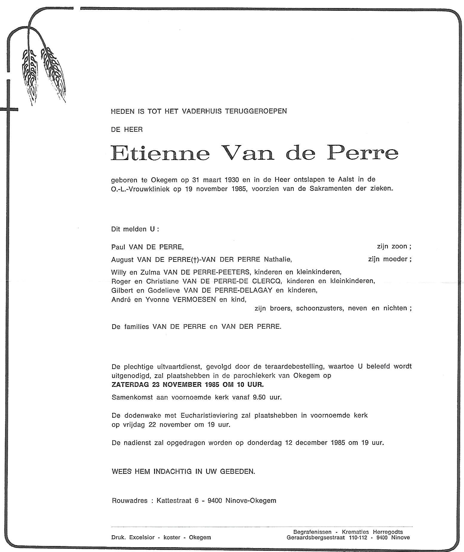 Van de Perre Etienne   