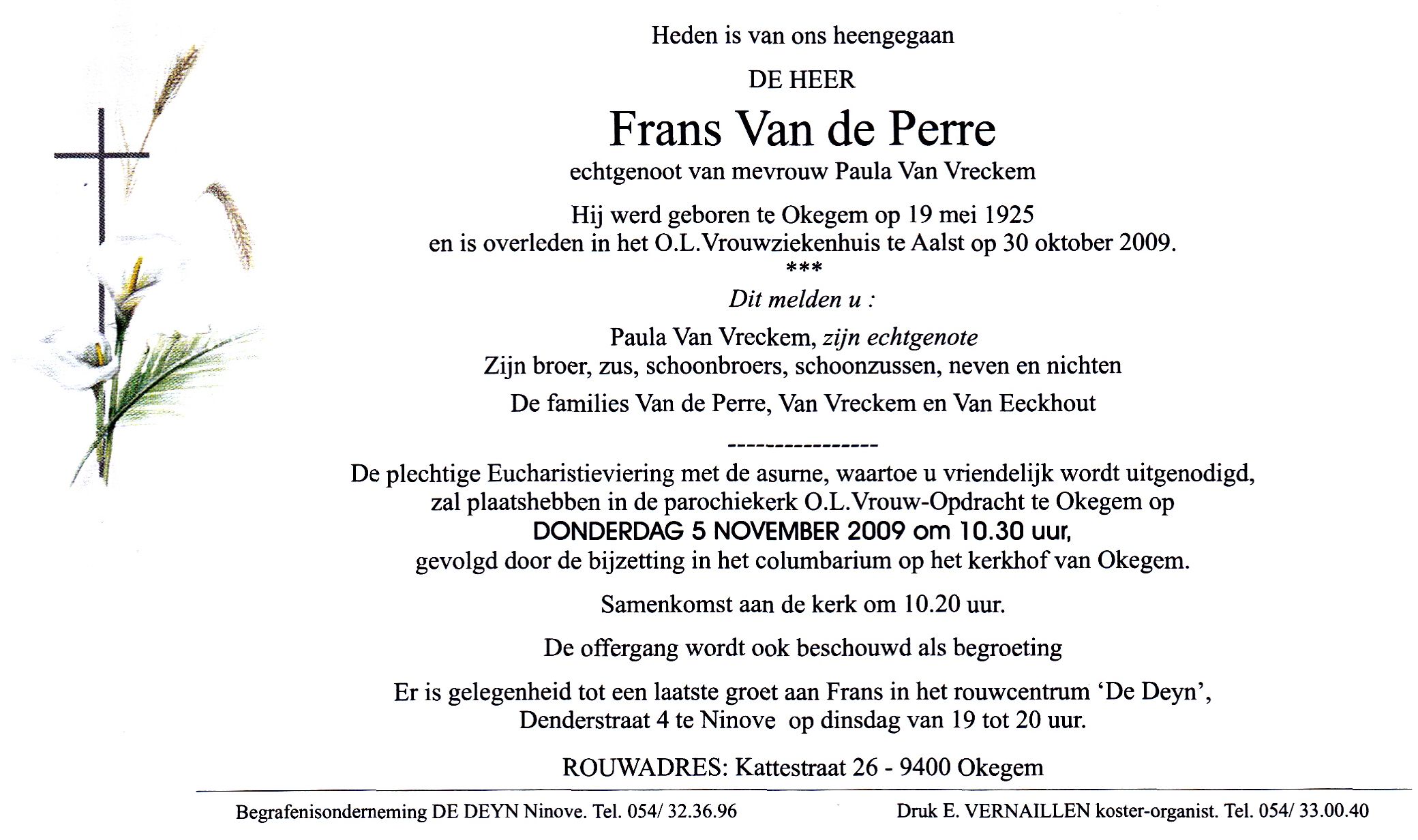 Van de Perre Frans  