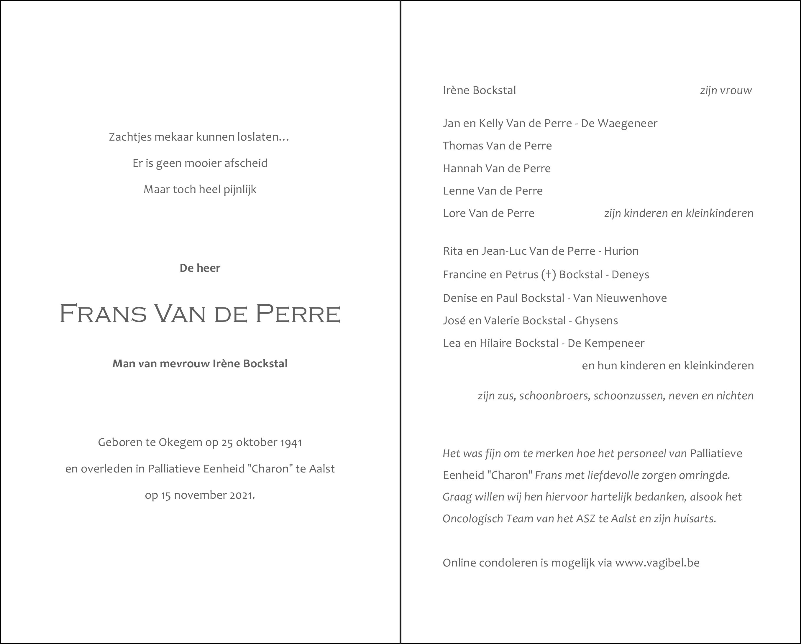 Van de Perre Frans (x Bockstal)