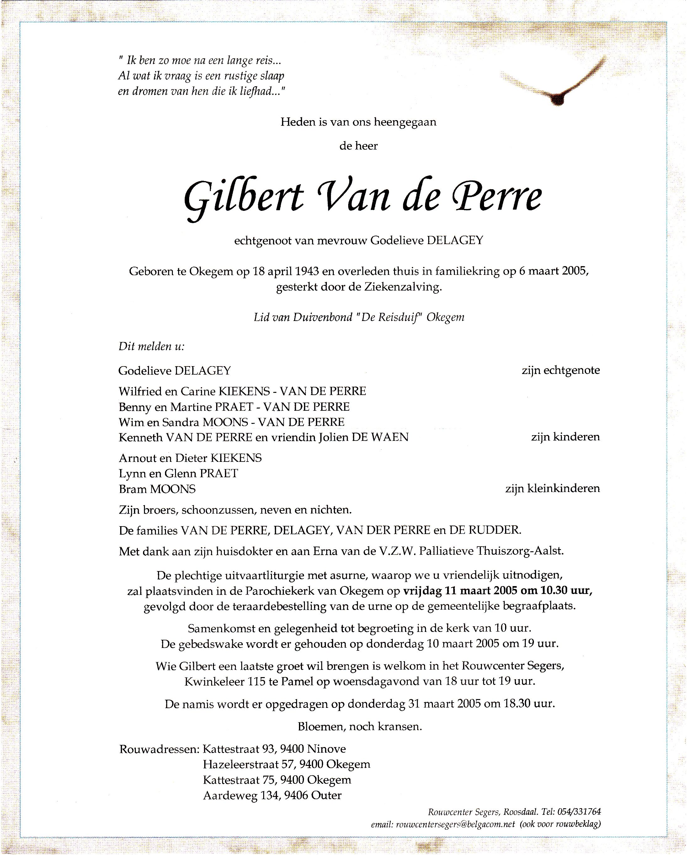 Van de Perre Gilbert  