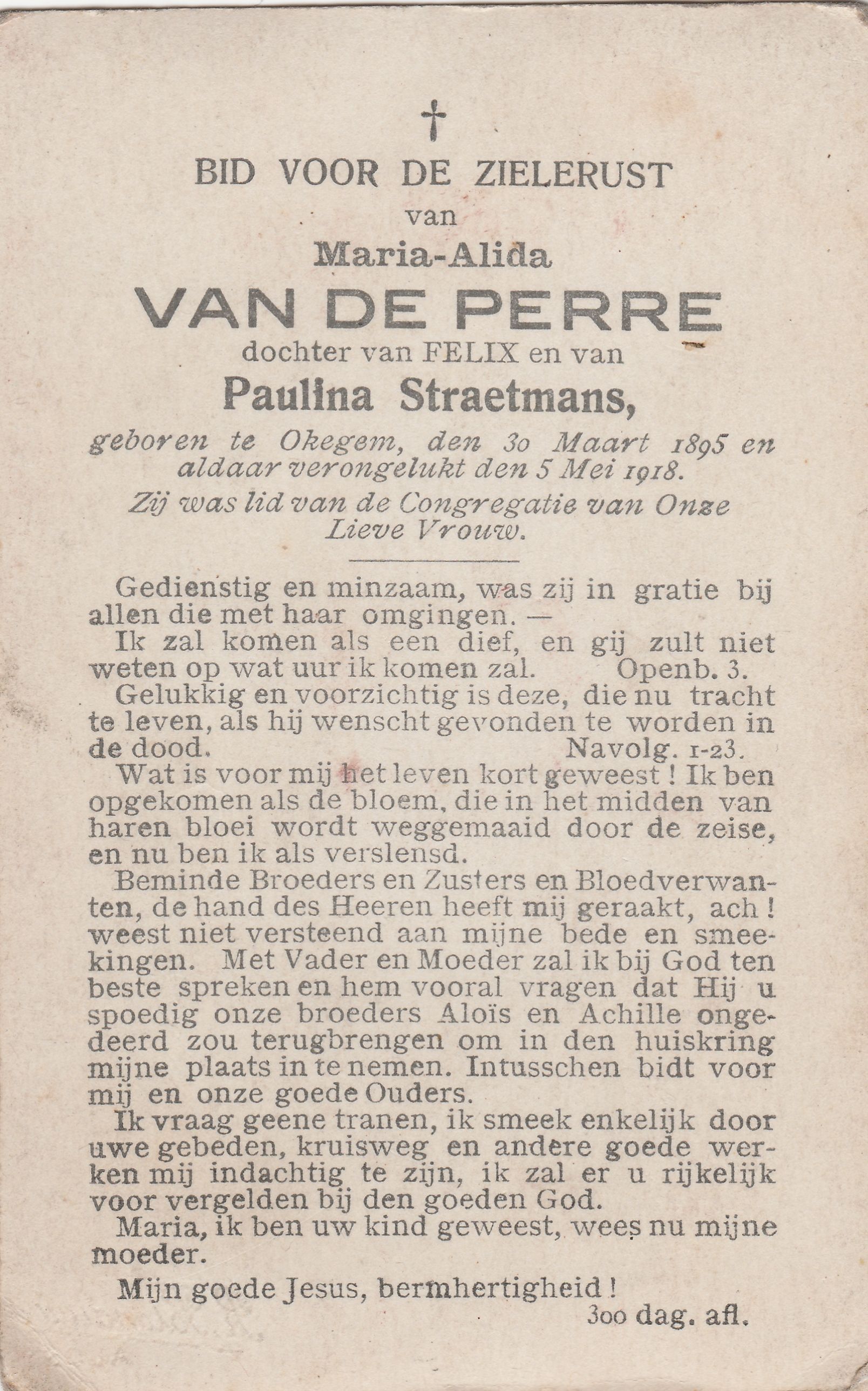 Van de Perre Maria Alida