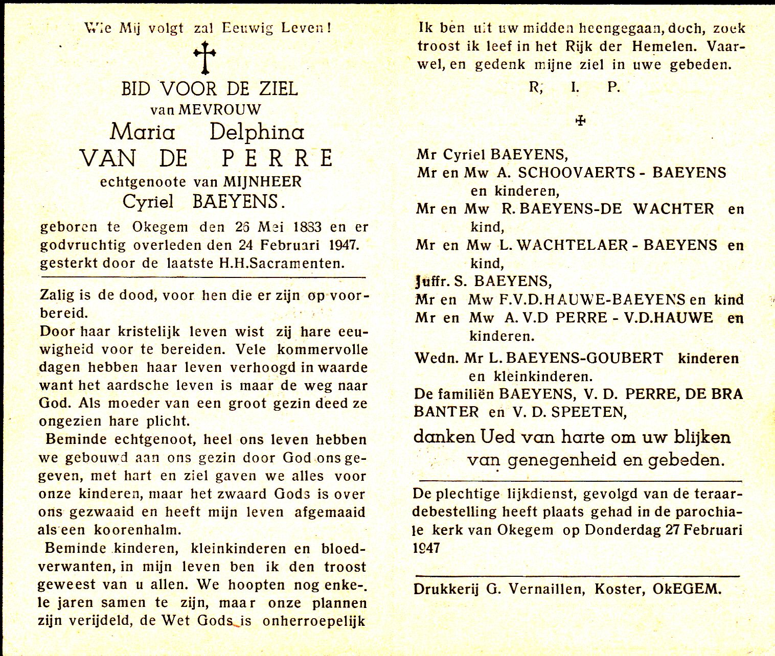 Van de Perre Maria Delphina
