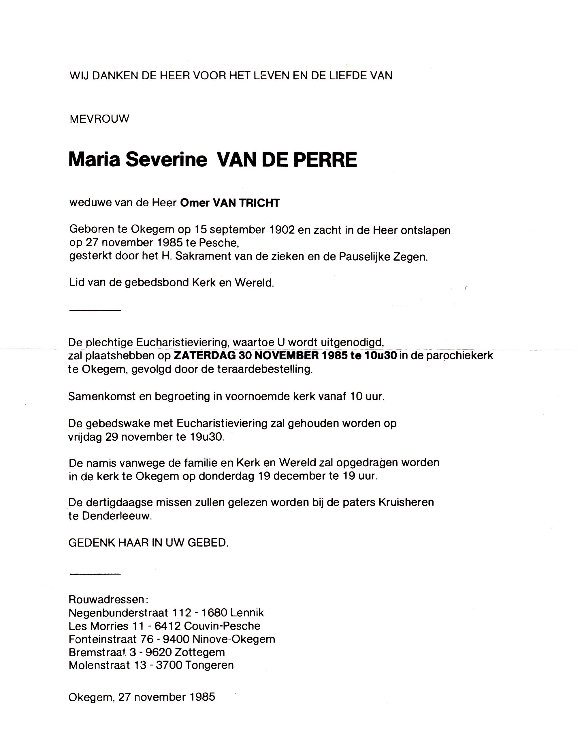 Van de Perre Maria Severine   