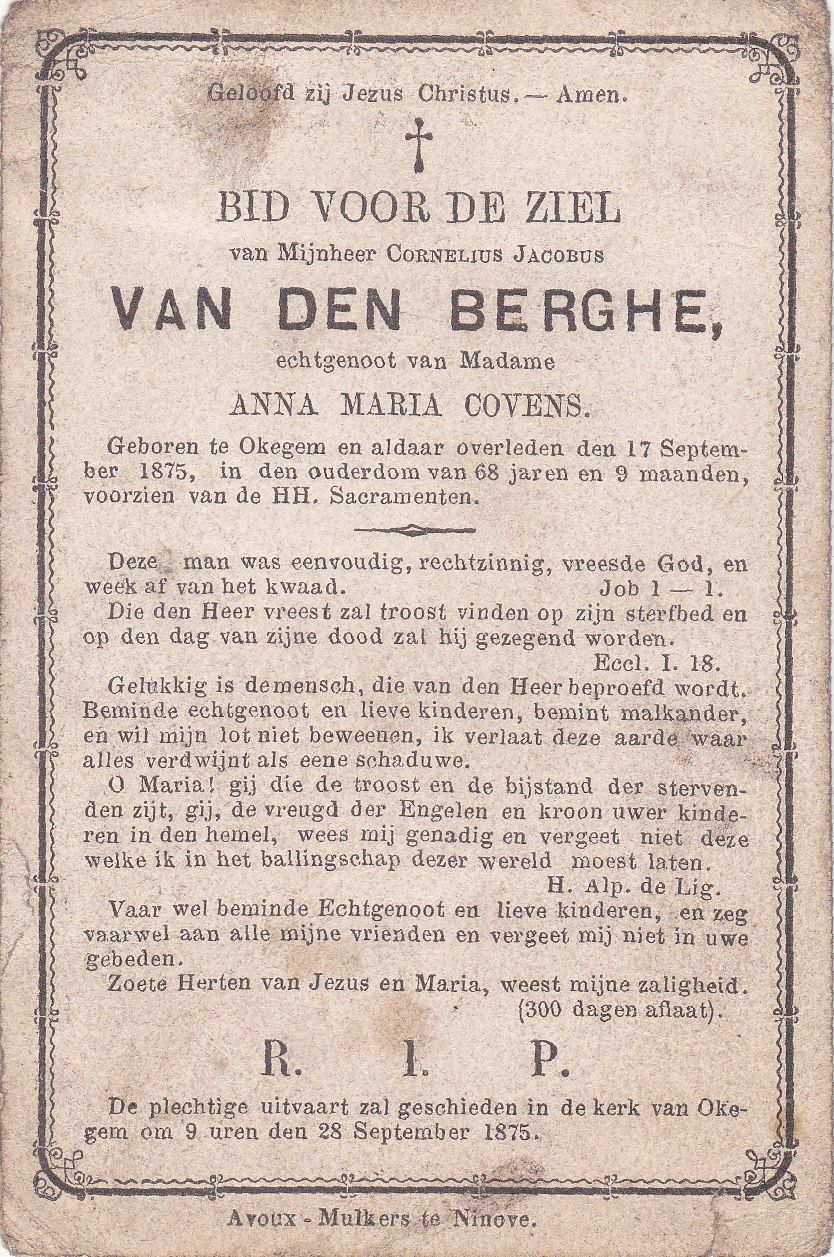 Van den Berghe Cornelius Jacobus