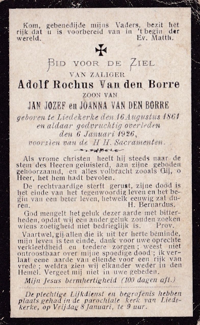 Van den Borre Adolf Rochus