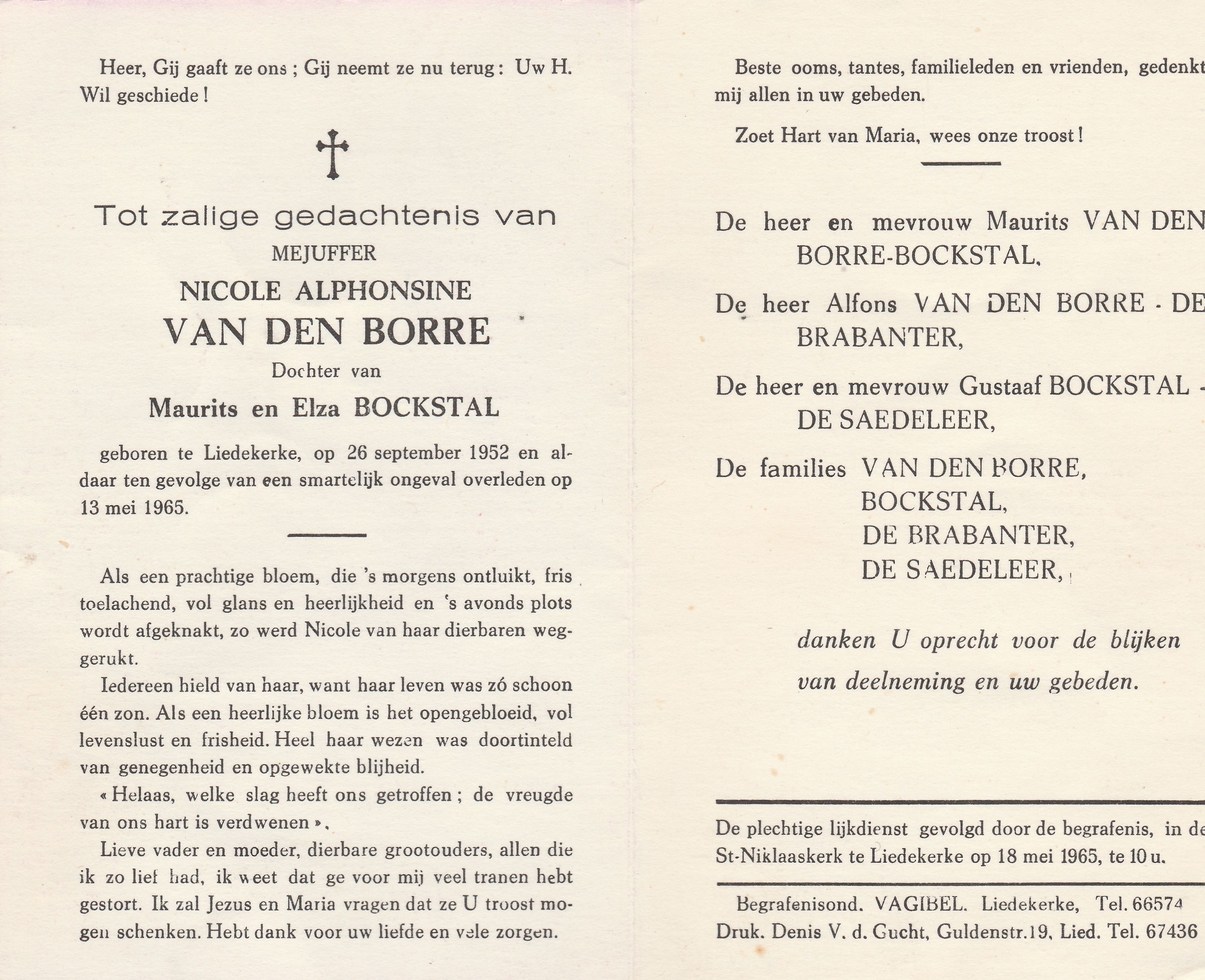 Van den Borre Nicole Alphonse 